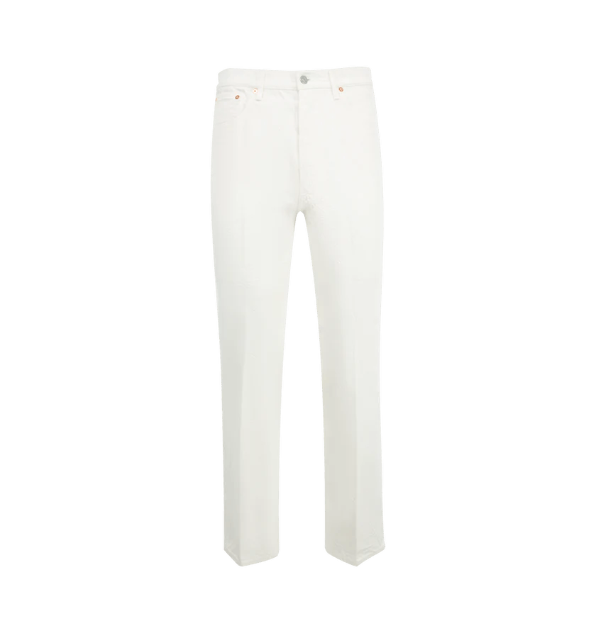 o1h1sh11225 Skate Shoecut Denim Pants in White