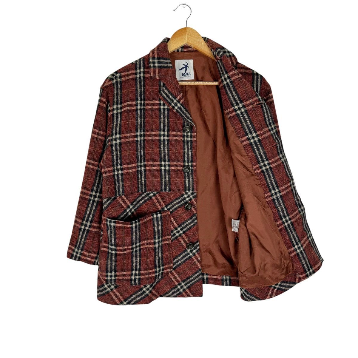 Hai Sporting Gear × Issey Miyake 🌟HAI SPORTING GEAR ISSEY MIYAKE TARTAN JACKET Size M / US 6-8 / IT 42-44 - 7 Thumbnail