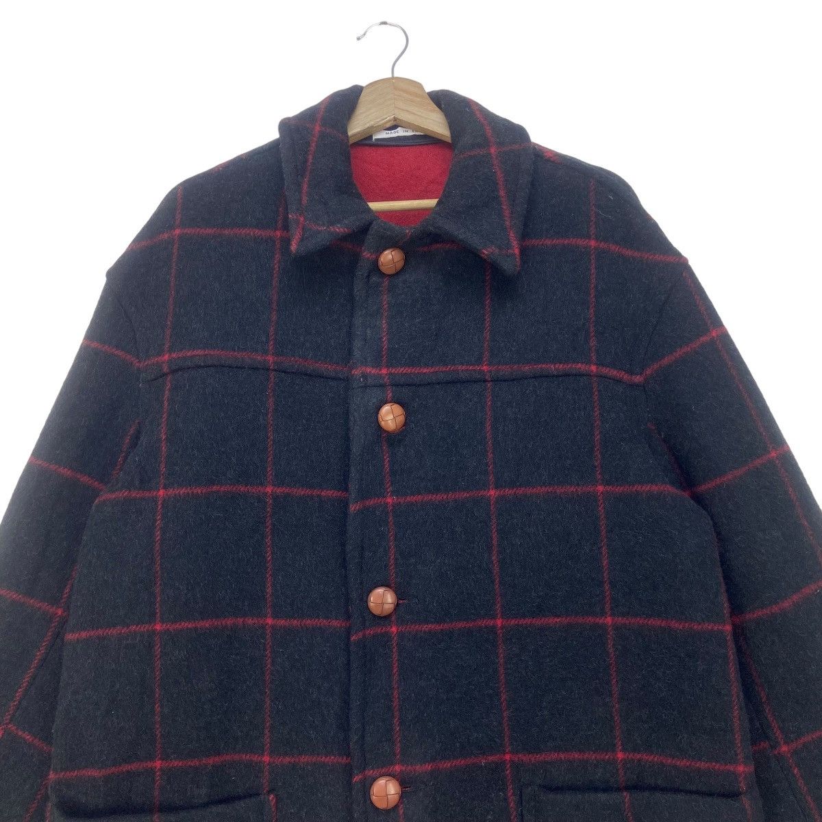 Original Montgomery Made in England Montgomery Checkered Wool Heavy Coat Size US M / EU 48-50 / 2 - 8 Thumbnail