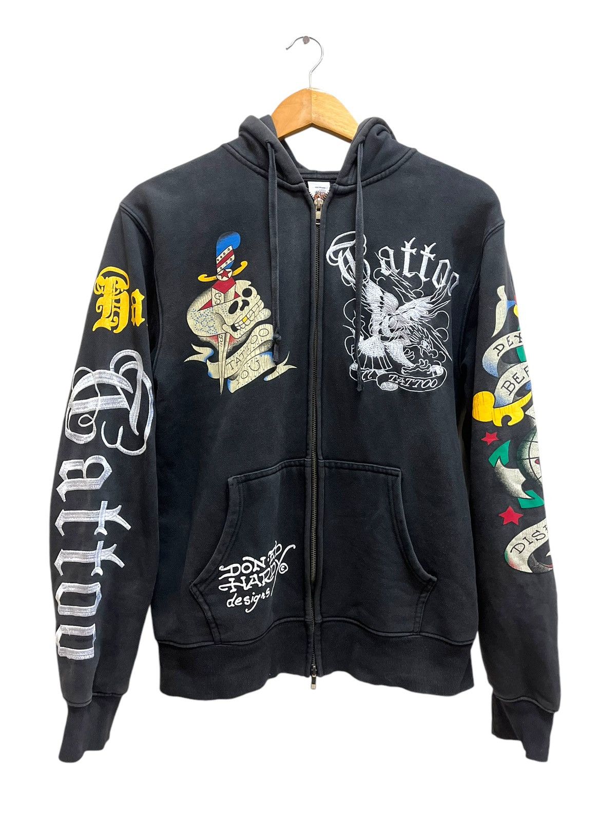 Ed Hardy Iconic Ed Hardy Embroidered Tatoo Los Angeles Hoodie Size US L / EU 52-54 / 3 - 4 Thumbnail