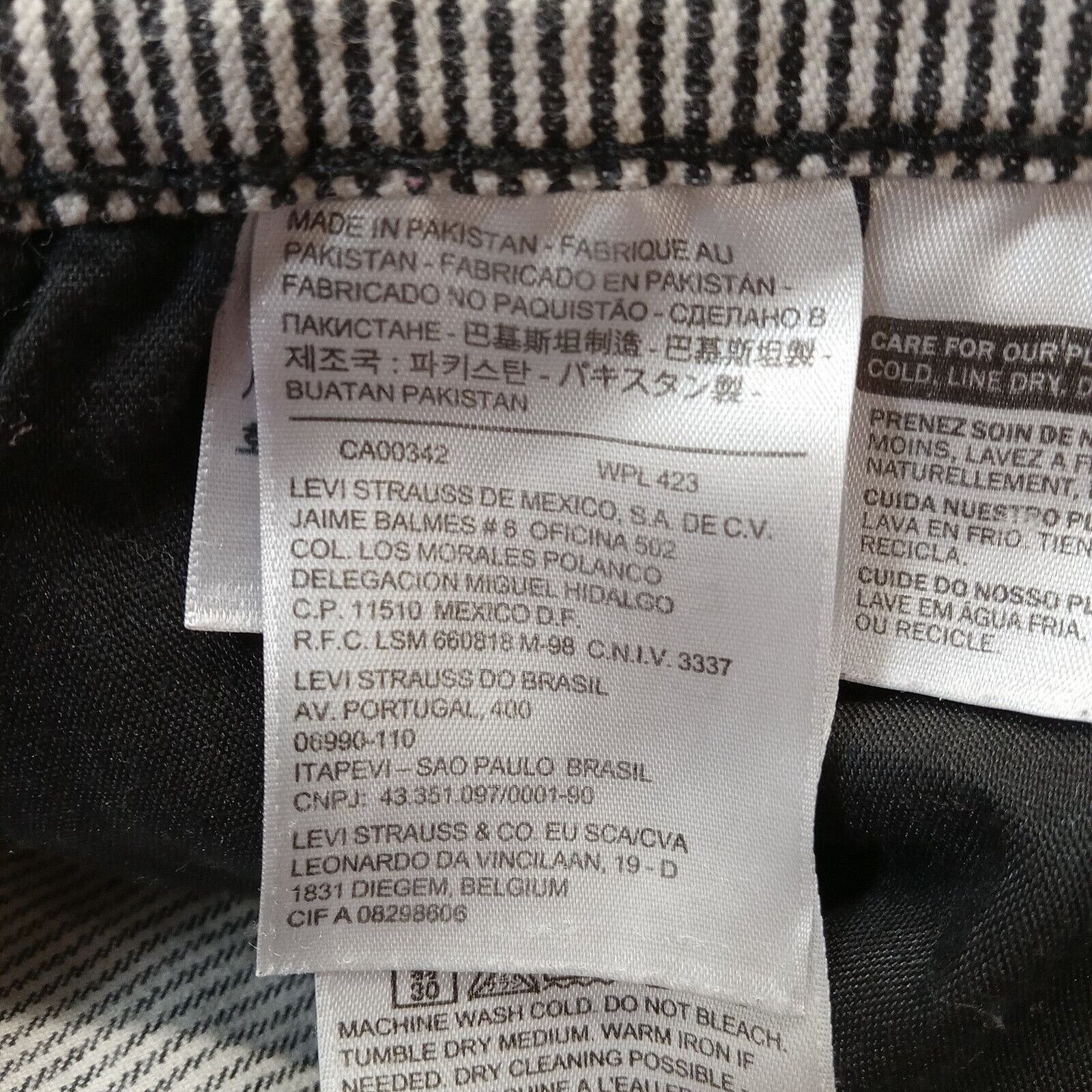 Levi's Levi's 524 Jeans 32 X 32 Women's Skinny Pinstripe Denim Size 32" / US 10 / IT 46 - 9 Thumbnail