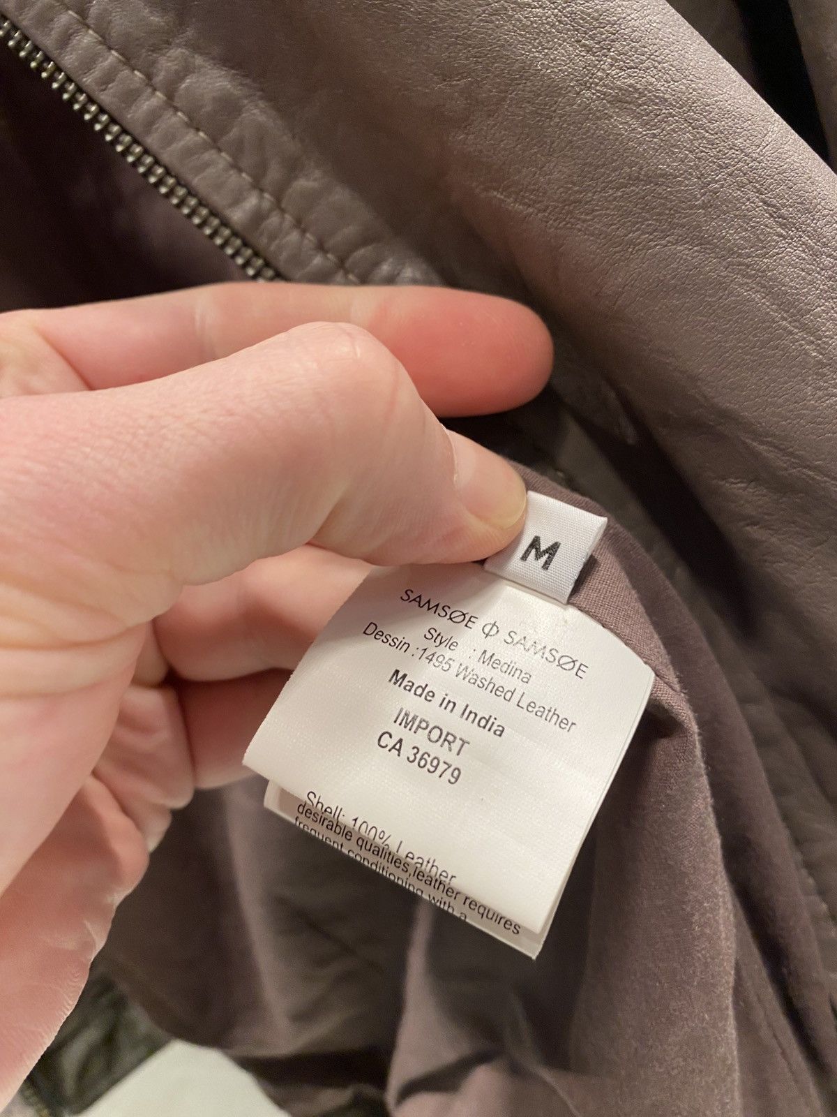 Samsoe Samsoe Samsoe & Samsoe samsøe samsøe washed leather jacket wmns M Size M / US 6-8 / IT 42-44 - 12 Thumbnail