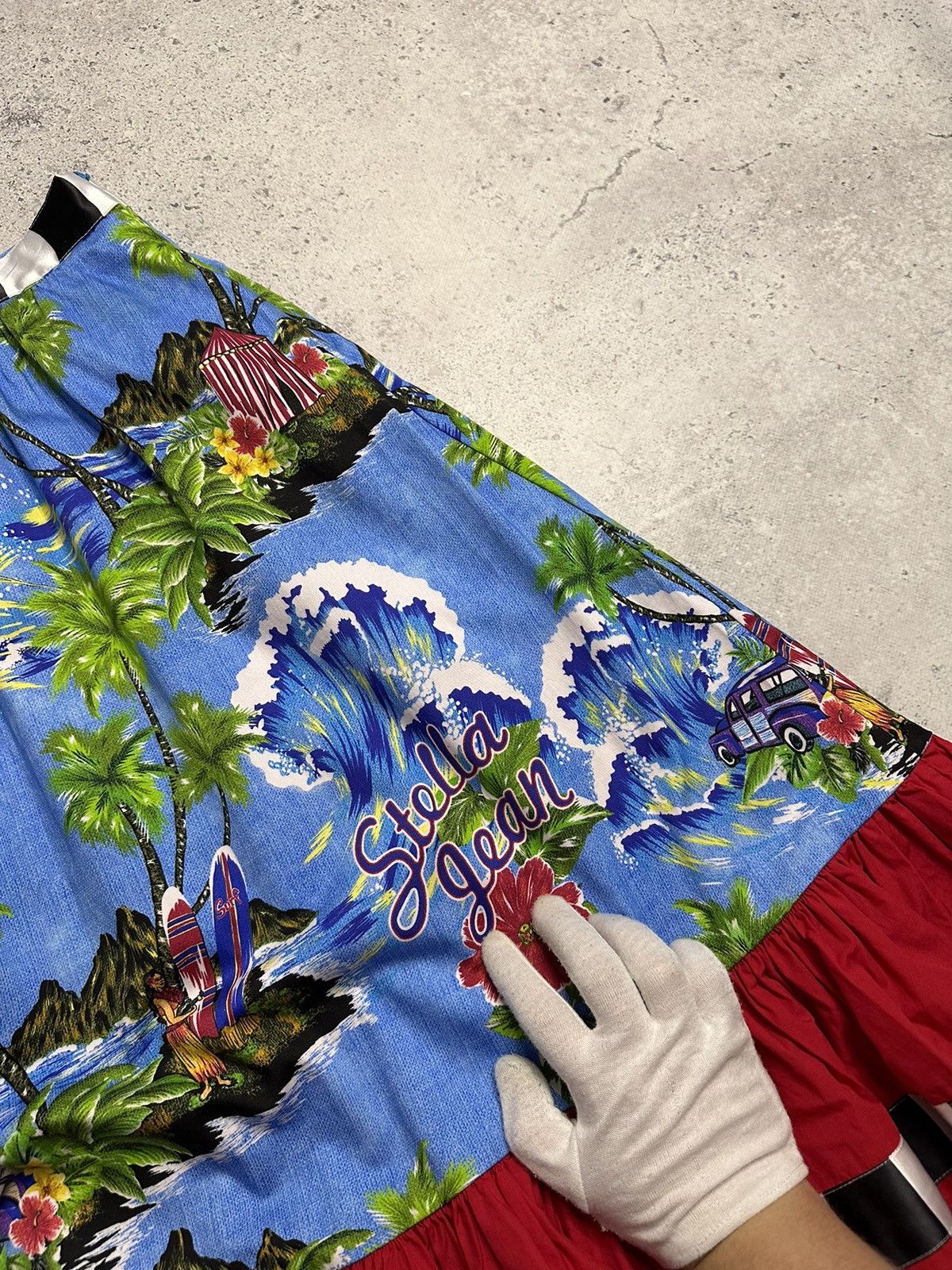 Vintage Stella Jean Gonna Lunga Tropical Print Blue Mid-Length Skirt Size 25" / US 0 / IT 36 - 11 Thumbnail