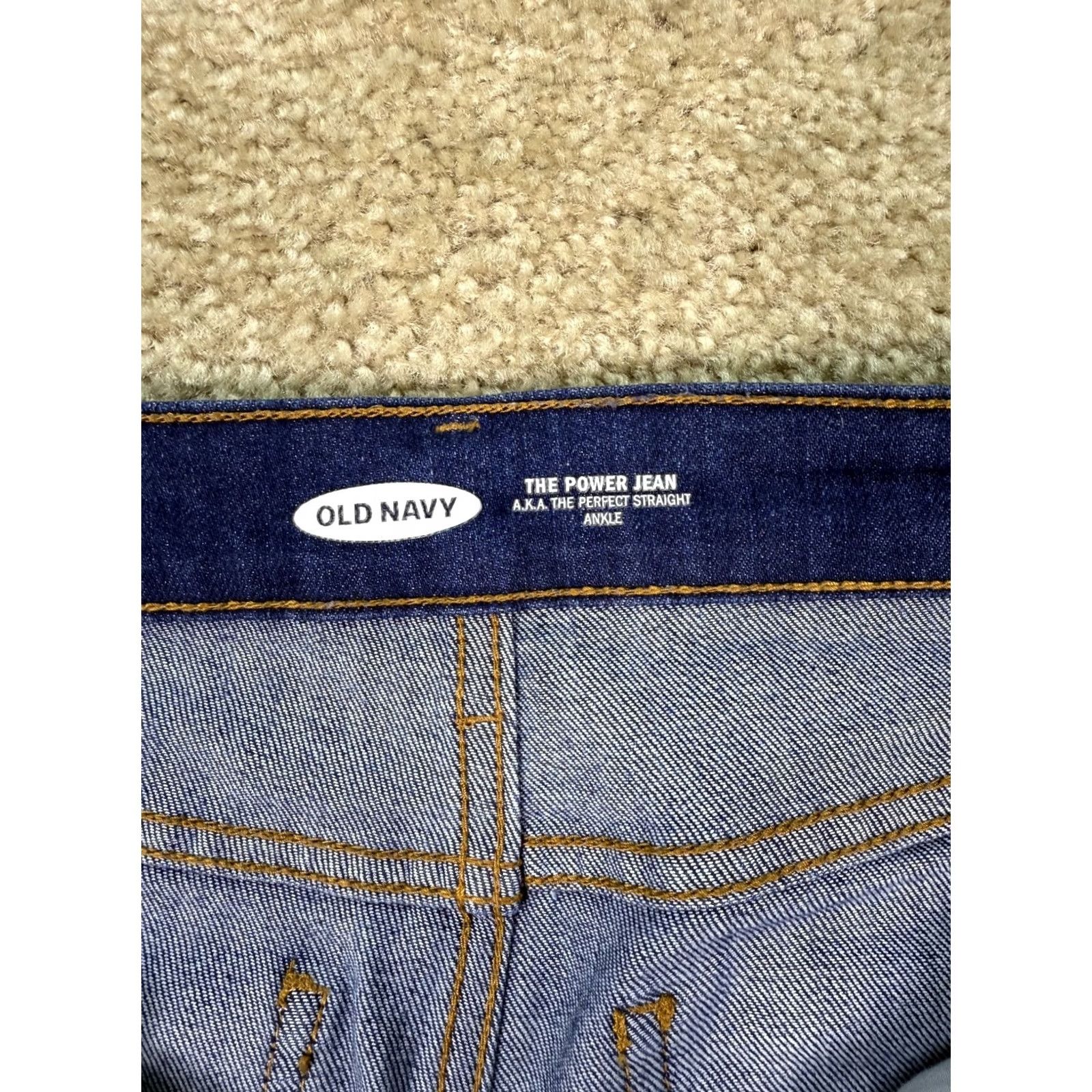 Old Navy Old Navy The Power Jean Womens sz 2 Blue Denim Jeans Ankle Raw Hem Size 26" / US 2 / IT 38 - 6 Thumbnail
