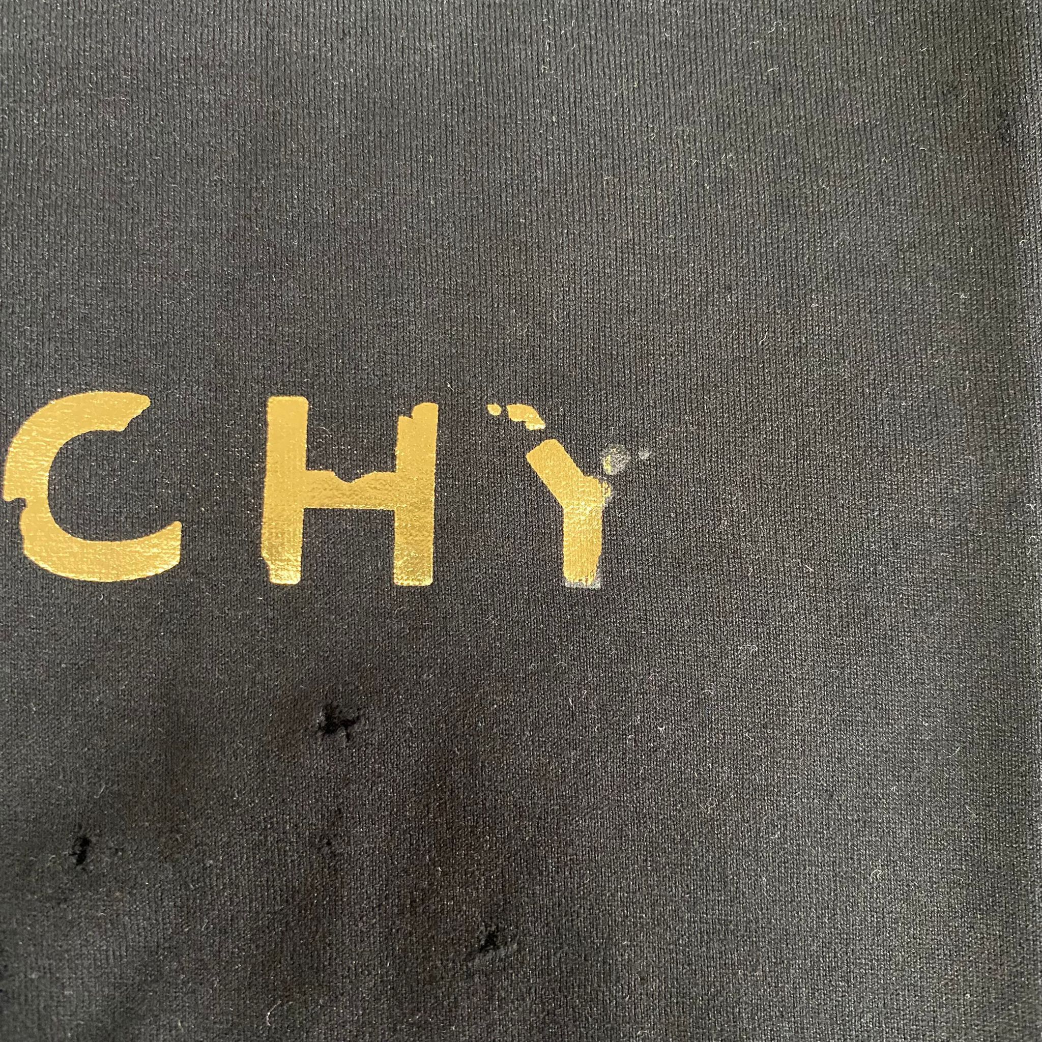 Givenchy Black Distressed Gold Blurred Logo T-Shirt Size US S / EU 44-46 / 1 - 7 Thumbnail