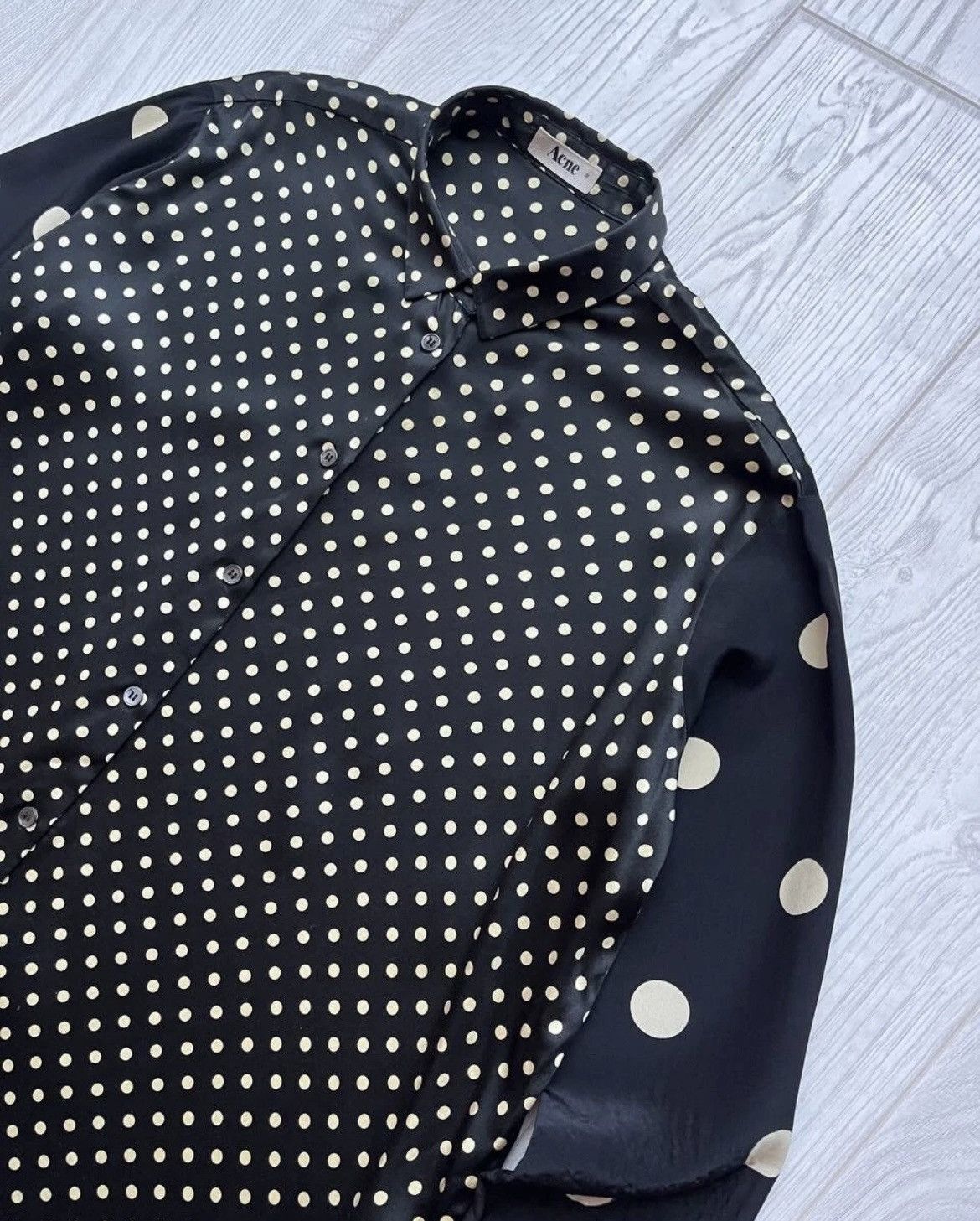 Acne Studios Acne Studios “Allowed Dots” Silk Shirt – Size 38 (US S/M) Size M / US 6-8 / IT 42-44 - 5 Thumbnail
