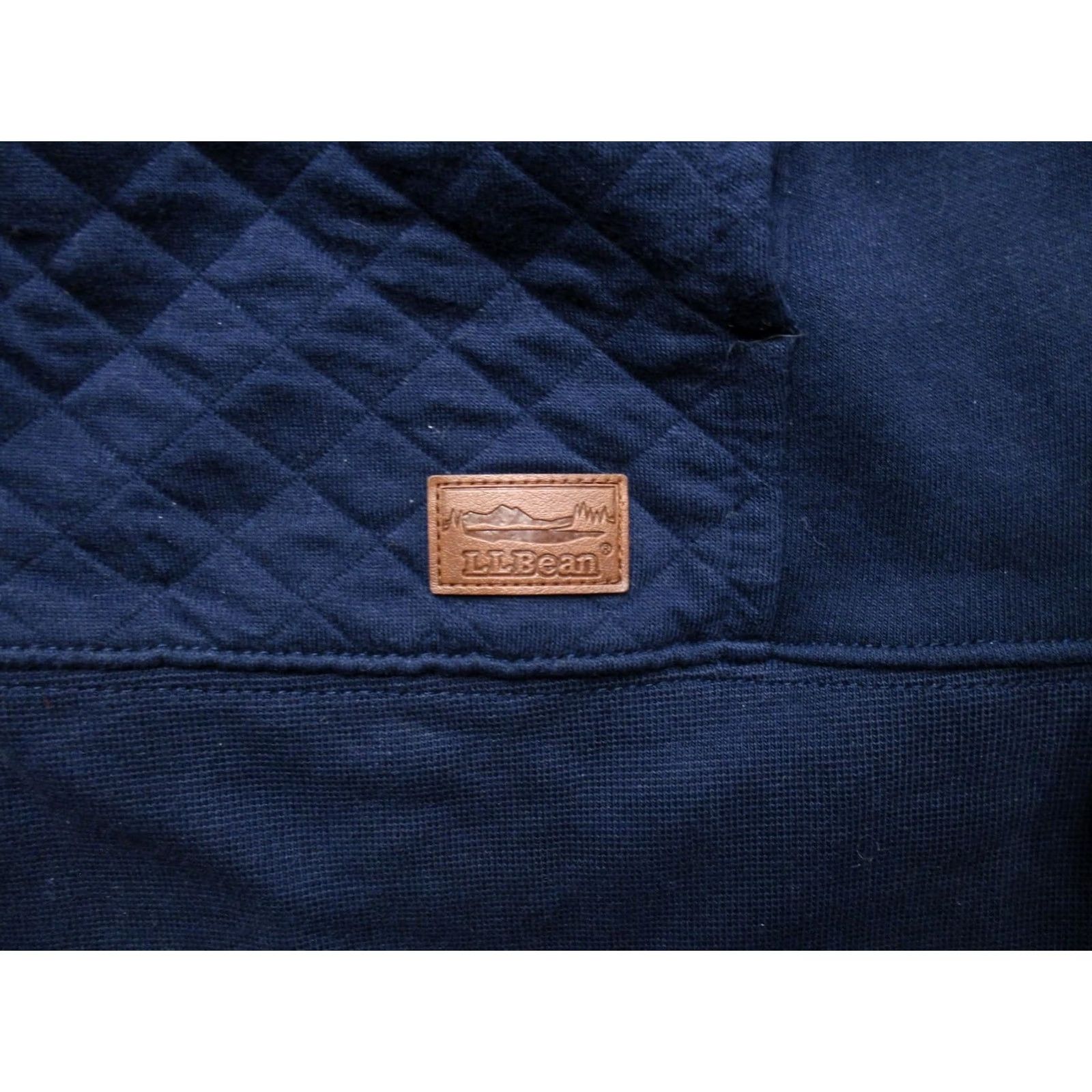 Vintage LL Bean Womens Medium Blue Quilted Knit Jacket Casual Layering Size M / US 6-8 / IT 42-44 - 3 Thumbnail