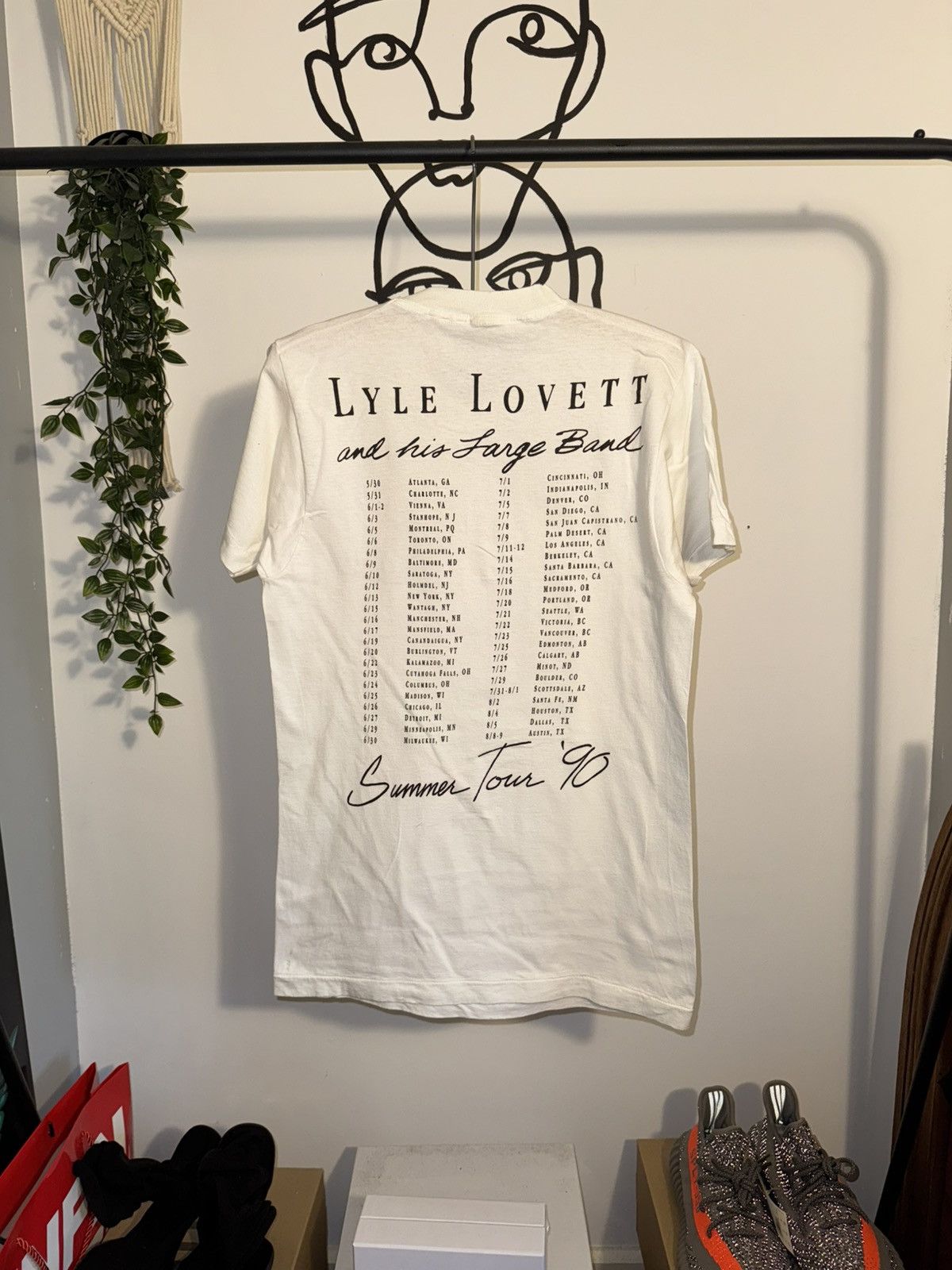 Band Tees × Vintage Vintage 90s 1990 Lyle Lovett and His Large Band Summer Tour Size US XL / EU 56 / 4 - 2 Thumbnail
