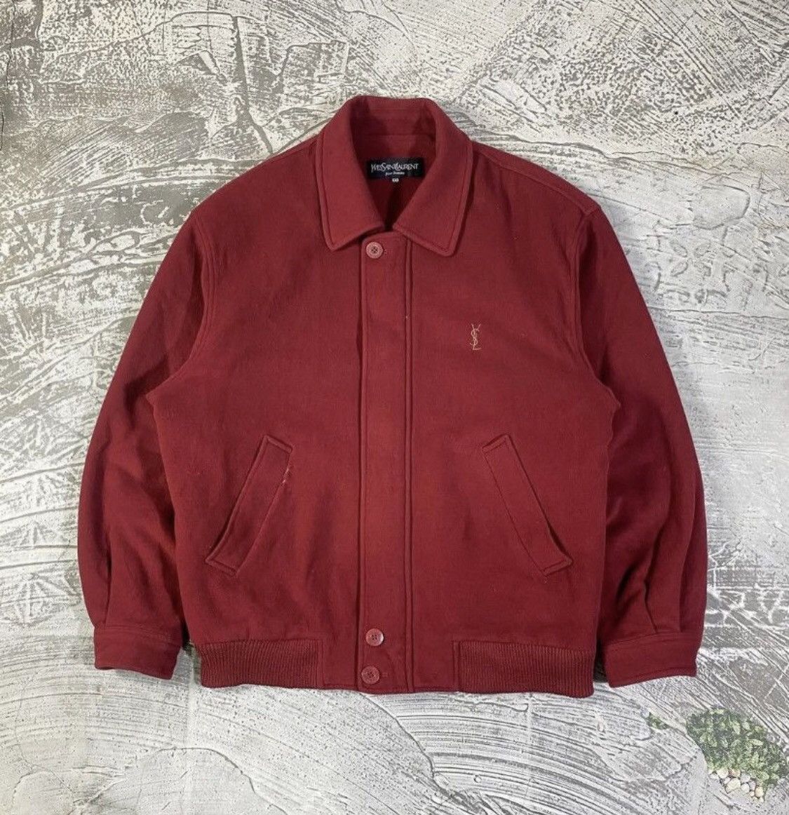 Yves Saint Laurent 💥Red Wool Material💥Vintage Jacket Yves Saint Laurent Size US L / EU 52-54 / 3 - 1 Thumbnail