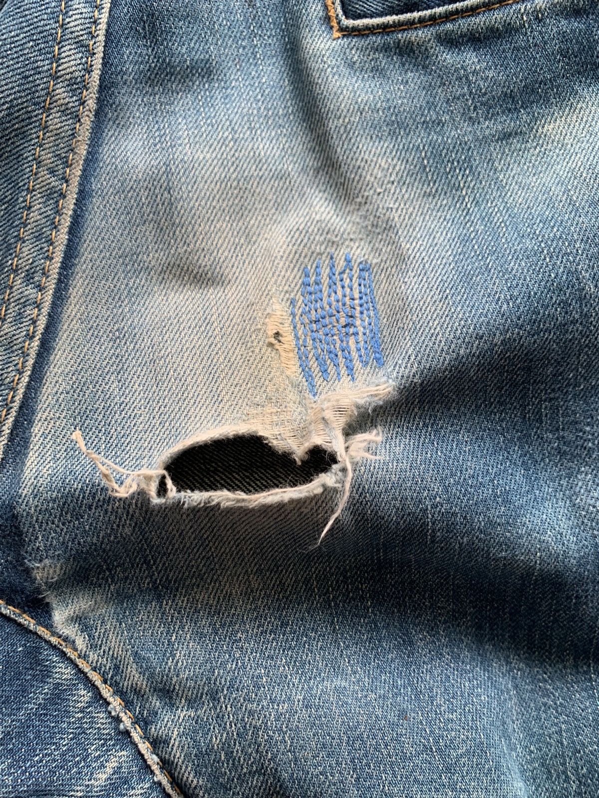 Kapital BRU NA BOINNE SELVEDGE JAPANESE RUSTY DISTRESSED DENIM Size US 29 - 18 Thumbnail