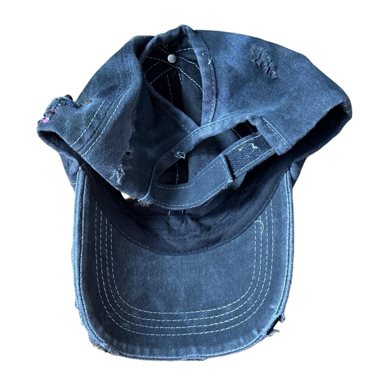 Other ASTROBOI* 'Shooting Stars' Black Rhinestone Y2K Hat Size ONE SIZE - 6 Thumbnail