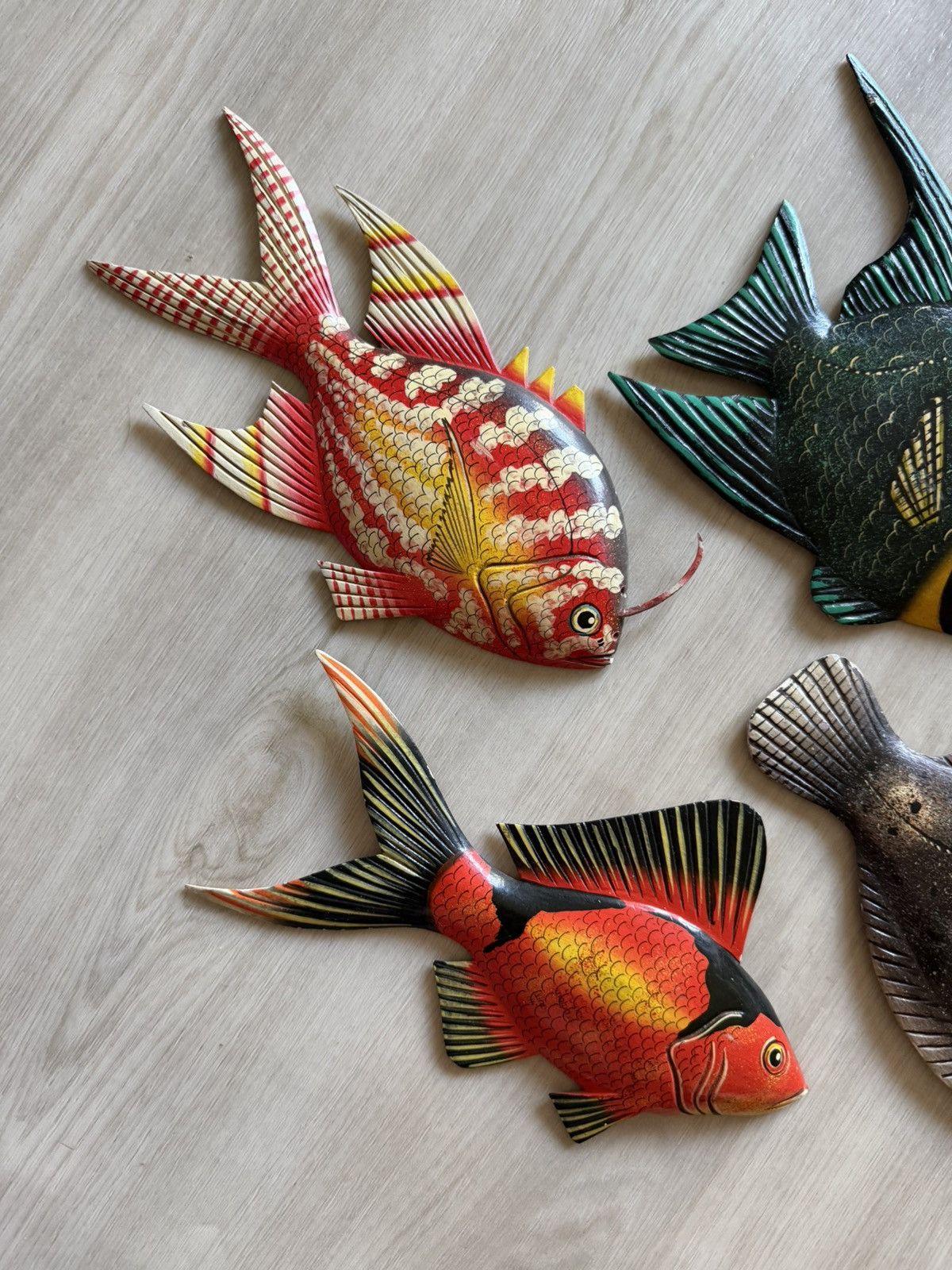 Vintage Vintage 70s 80s Handcrafted Wooden Tropical Fish Tiki Boho Size ONE SIZE - 3 Thumbnail