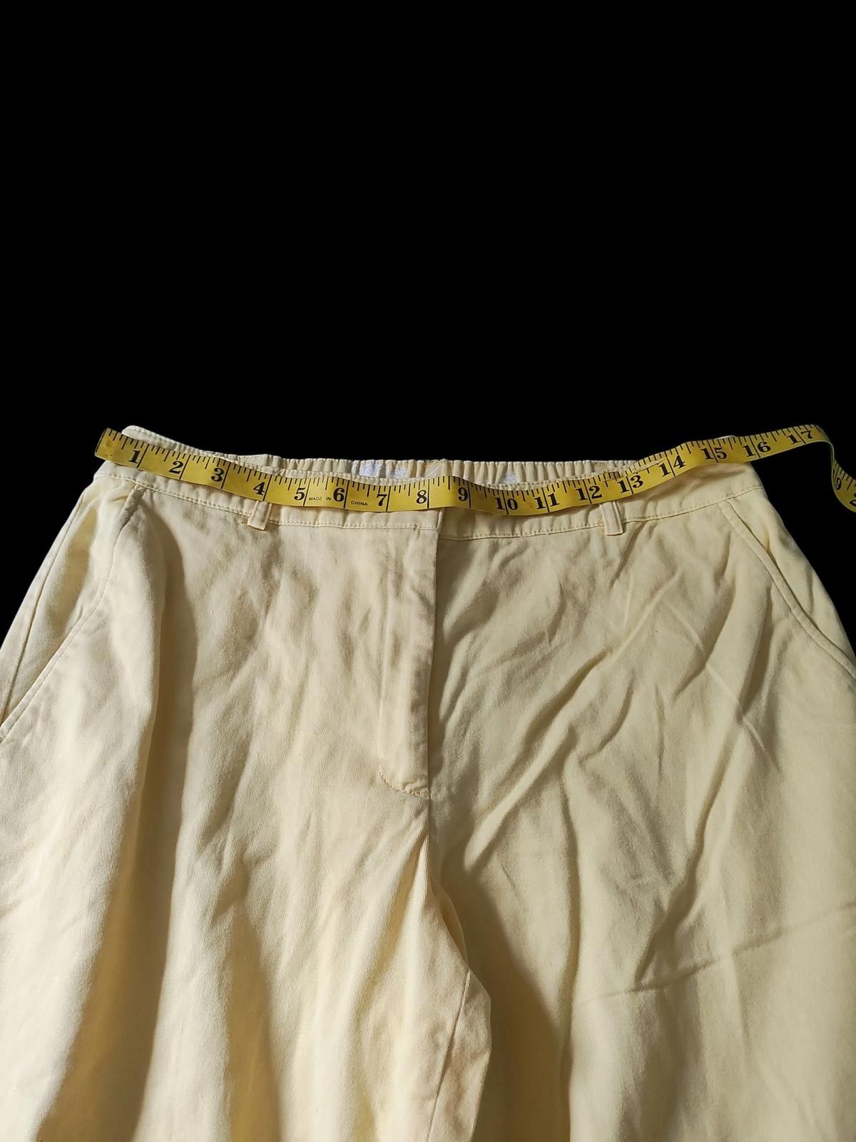 Unknown London Kim Rogers Yellow Women's Casual Capri Pants Size 12P Size 34" / US 12 / IT 48 - 6 Thumbnail