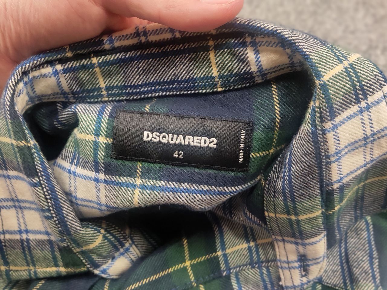 Dsquared2 Dsquared2 Design Green Logo Check Flannel Long sleeve Shirt Size US S / EU 44-46 / 1 - 14 Thumbnail