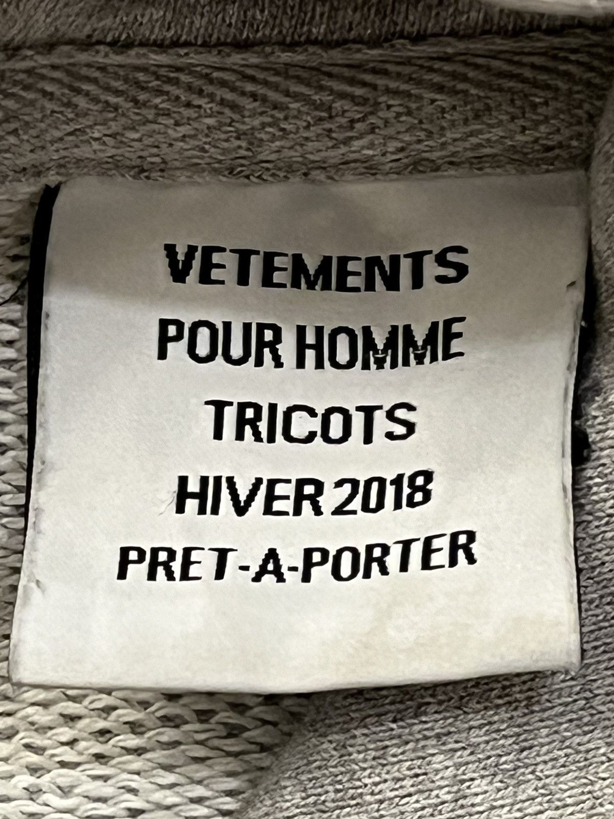 Vetements AW18 Antwerpen Grey Reconstructed Pullover Hoodie Size US M / EU 48-50 / 2 - 7 Thumbnail