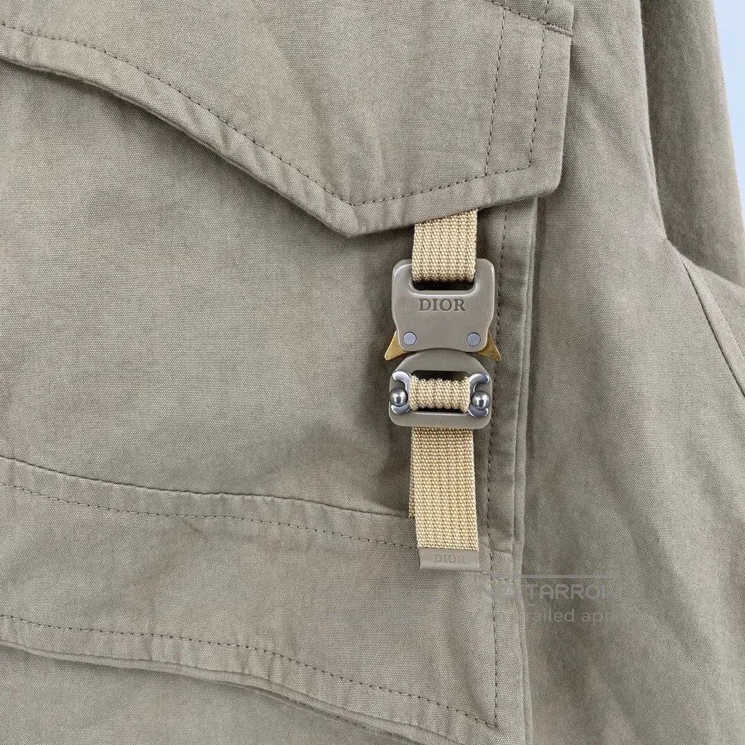 Dior Dior Khaki Utility Buckle Embroidered Jacket. Size US L / EU 52-54 / 3 - 3 Thumbnail