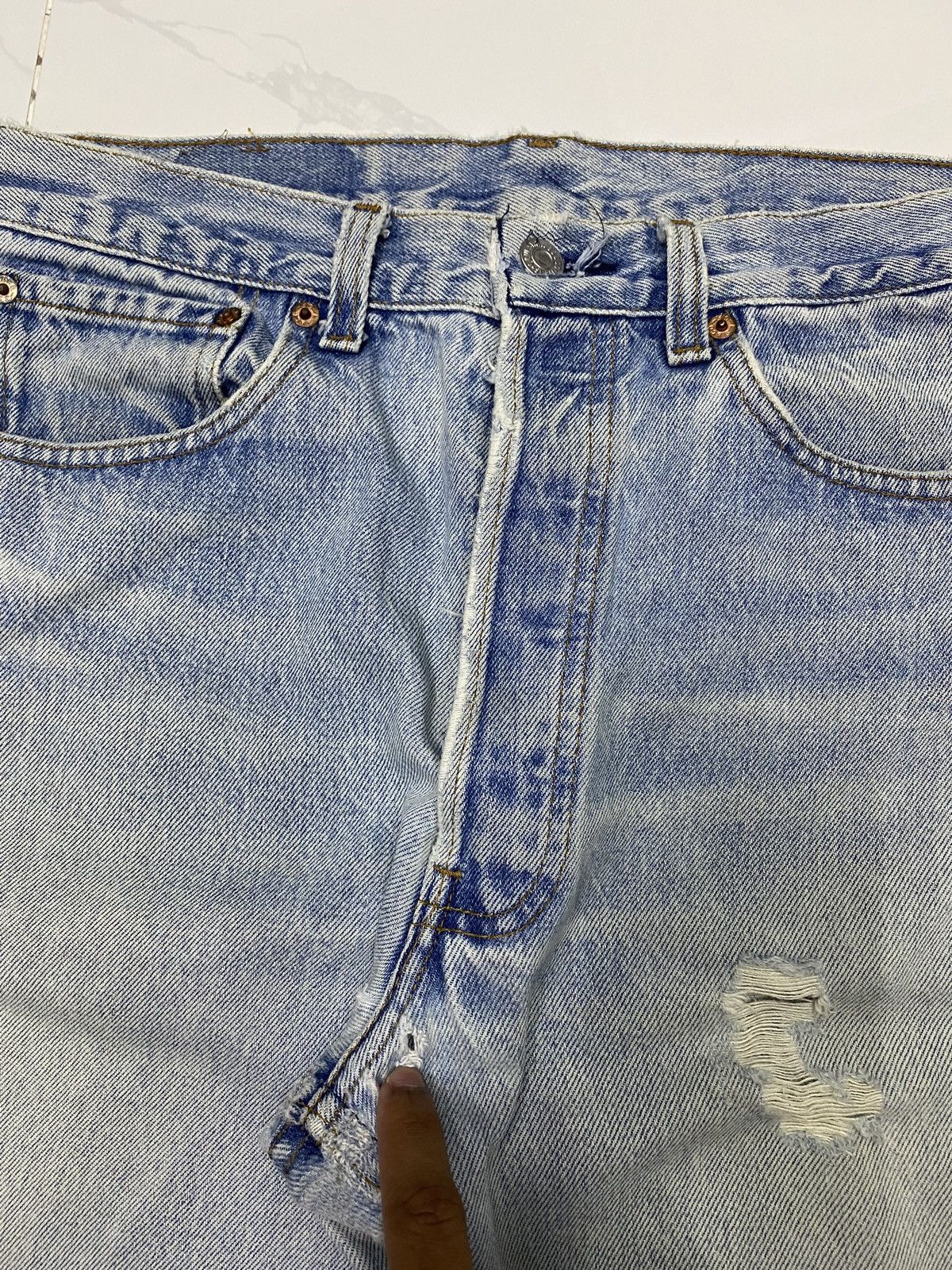 Levi's 🔥LEVIS VINTAGE 501 CUSTOM DISTRESSED DENIM JEANS Size US 32 / EU 48 - 8 Thumbnail
