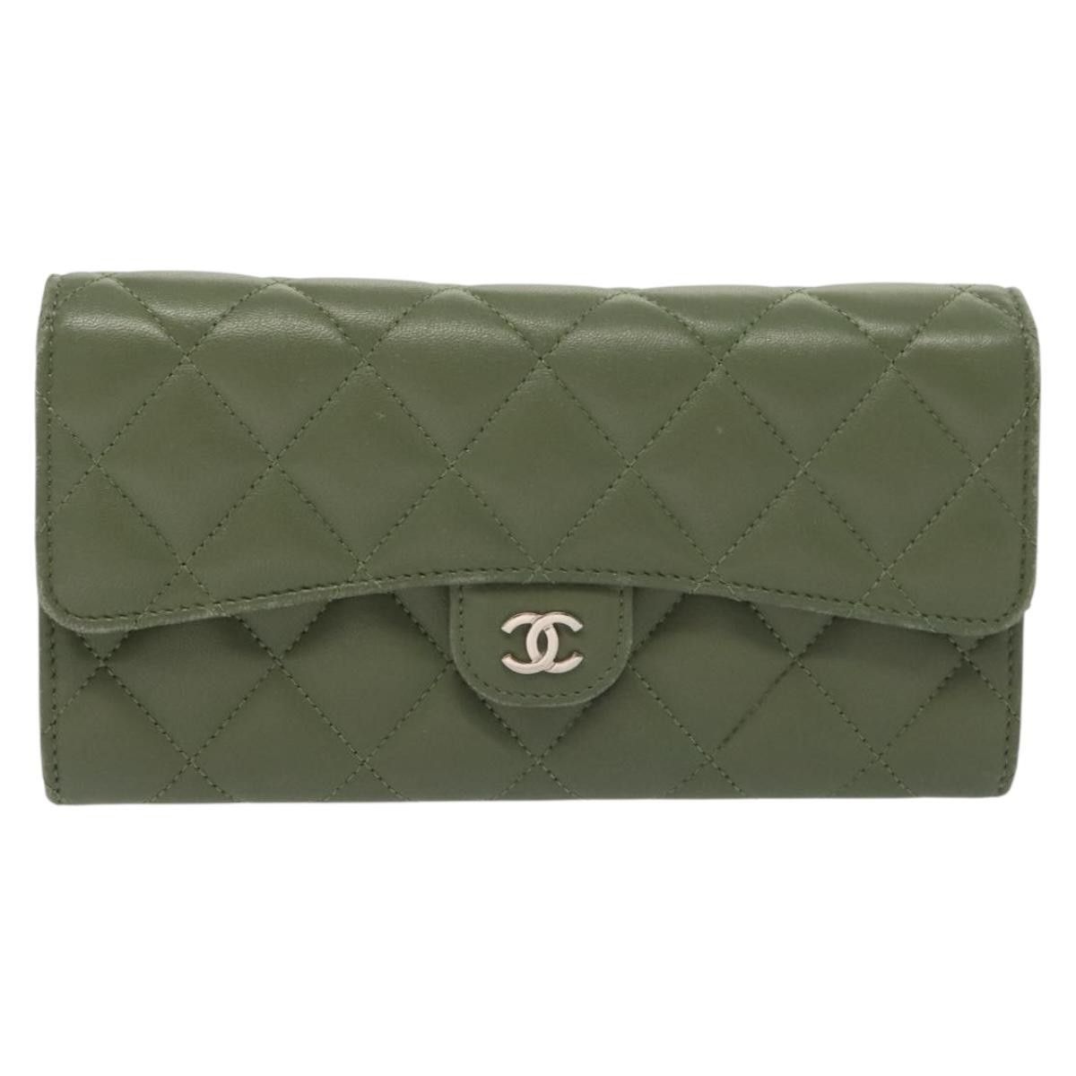 Chanel Chanel CC Gusset Classic Flap Wallet Quilted Lambskin Size ONE SIZE - 1 Thumbnail