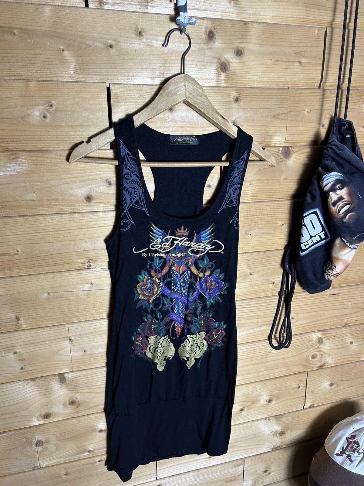 Ed Hardy Ed Hardy knife roses stretch dress Size ONE SIZE - 3 Thumbnail