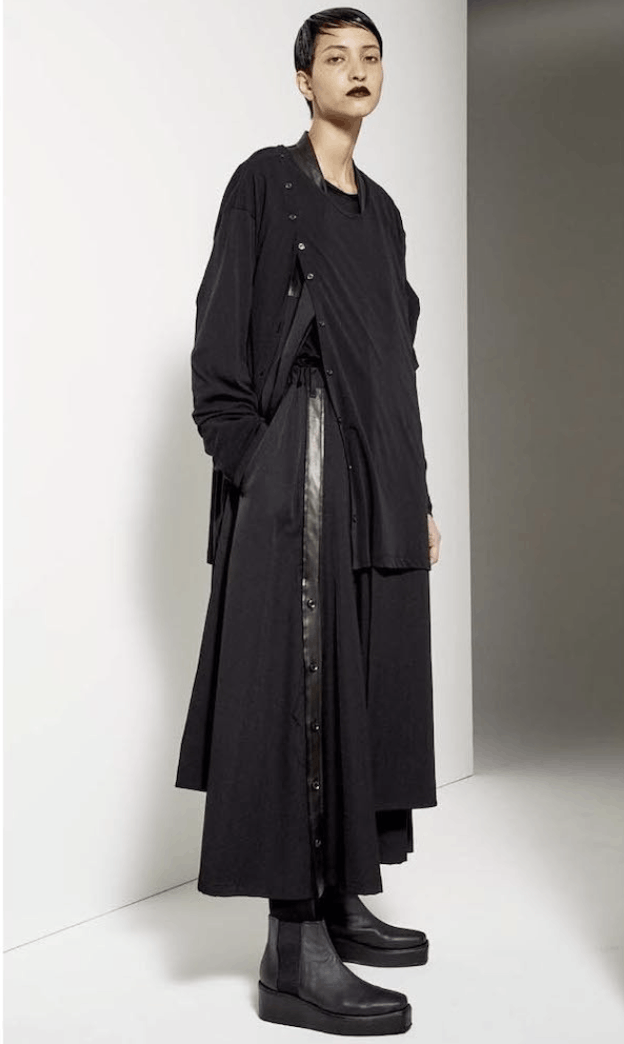 Yohji Yamamoto B Yohji Yamamoto - Front/Back Buttons slit Wide Pants Size US 30 / EU 46 - 3 Thumbnail