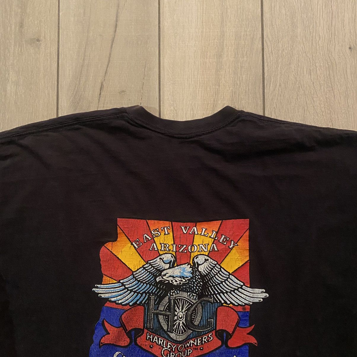 Harley Davidson × Nike Vintage 90s Faded Black Harley Davidson Graphic Tee AZ Large Size US L / EU 52-54 / 3 - 9 Thumbnail