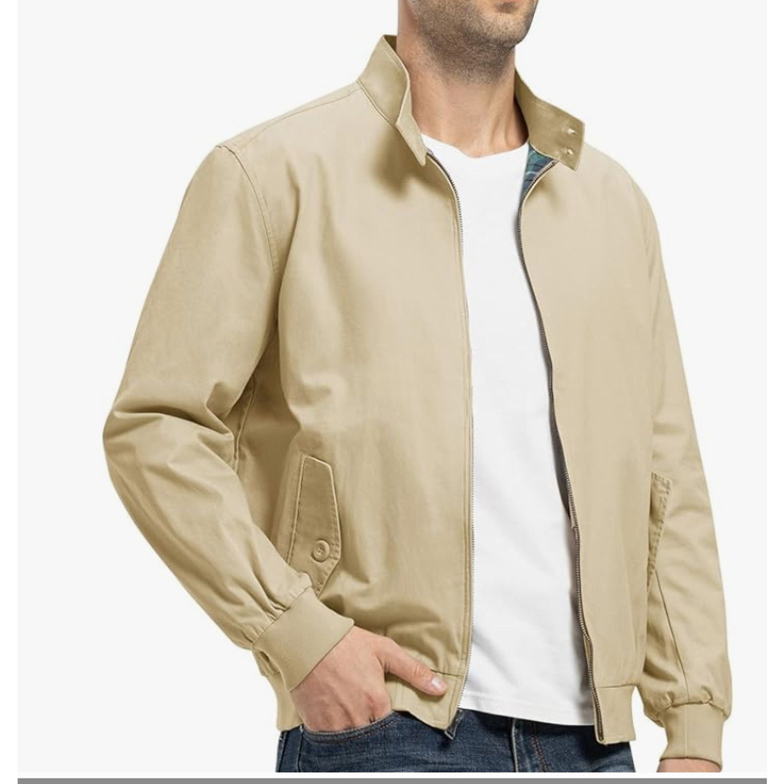 The Unbranded Brand Men's Bomber Jacket Cotton Full Zip SIZE LARGE Size US XL / EU 56 / 4 - 3 Thumbnail
