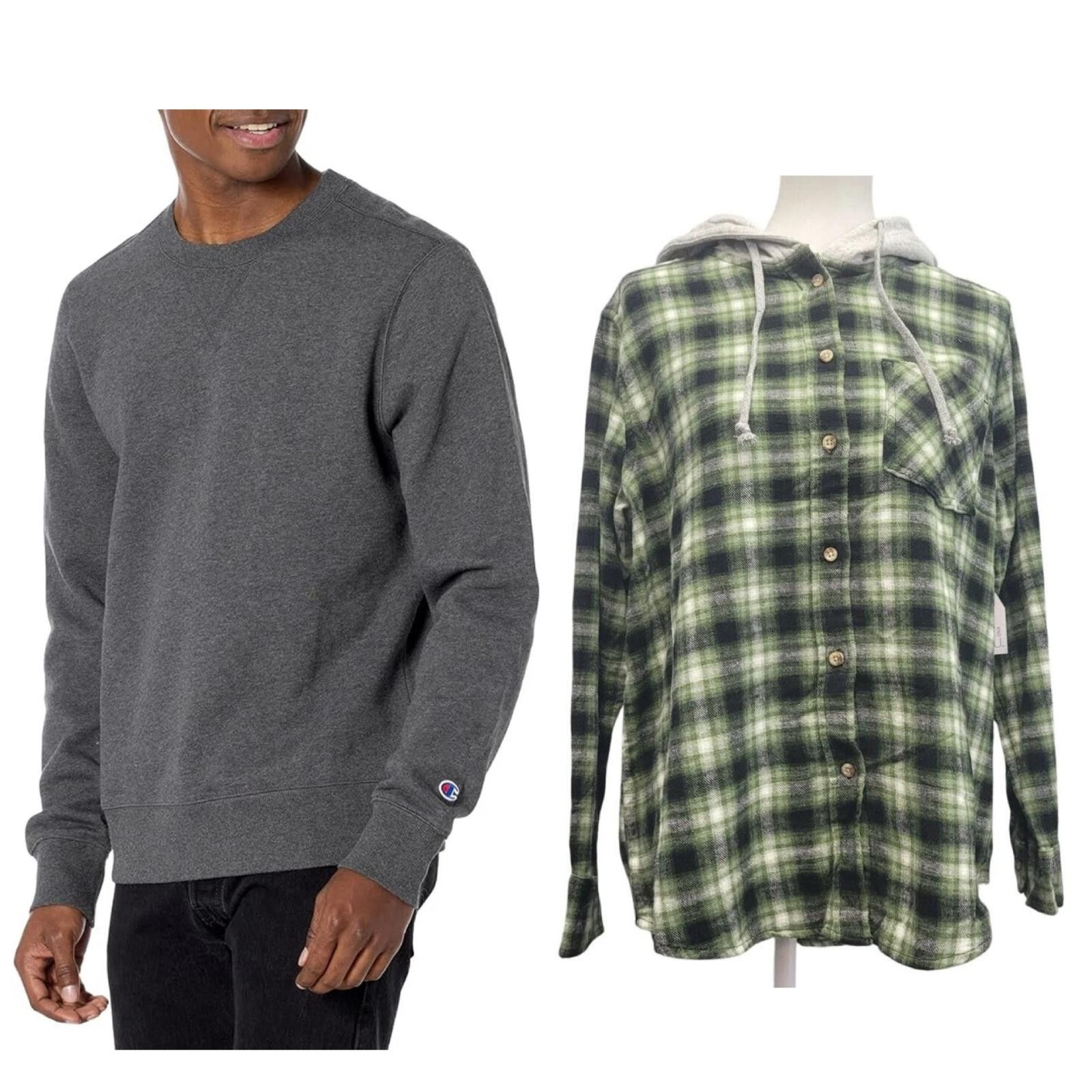 Champion New Champion Unisex Small Sweatshirt w Bonus Flannel Hoodie Size US S / EU 44-46 / 1 - 1 Thumbnail