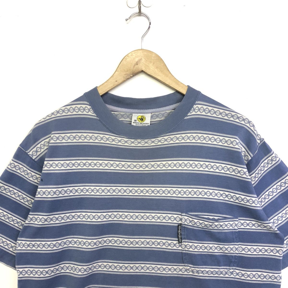 Body Glove × Vintage Vintage Body Glove Motive Stripe Pocket Tshirt Size US M / EU 48-50 / 2 - 2 Thumbnail