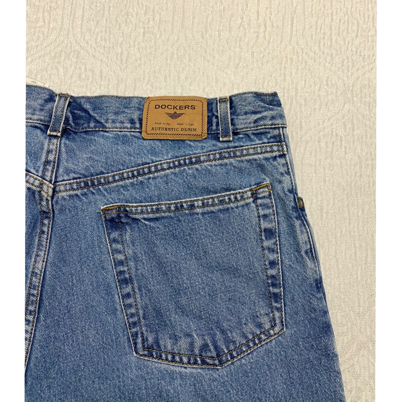 Dockers VINTAGE Dockers Jeans Relaxed Fit Men’s 36x32 Blue Straight Denim 5-Pocket Design Cotton Mens Size US 36 / EU 52 - 5 Thumbnail