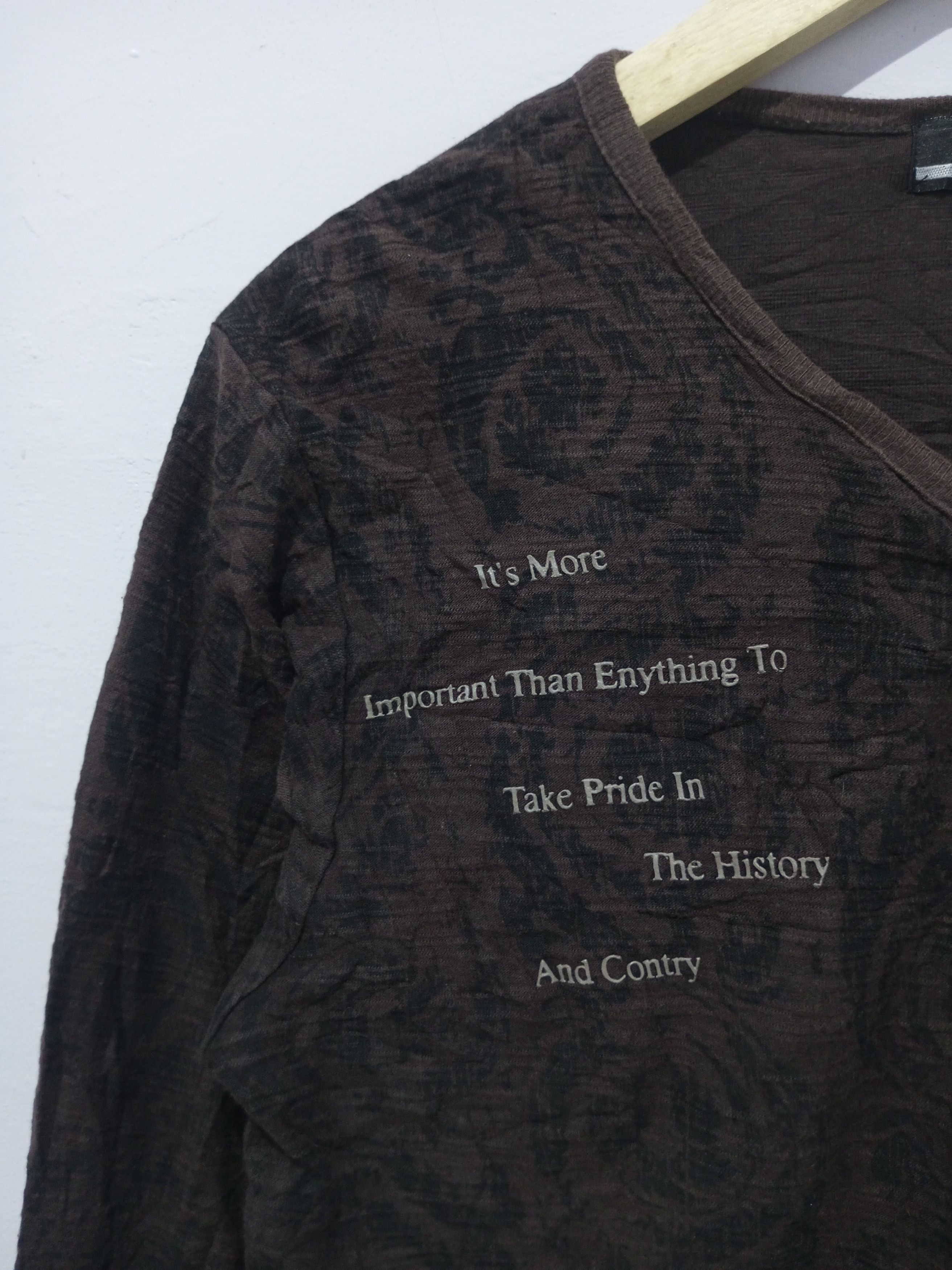 In The Attic In the attic half button poem full print long sleeve tee Size US M / EU 48-50 / 2 - 4 Thumbnail