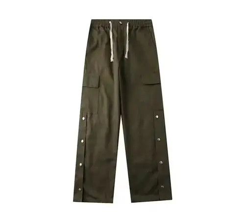 Japanese Brand 21SS Indigo Union Japan Military Green Worker Buttons Pants Size US 31 - 1 Thumbnail