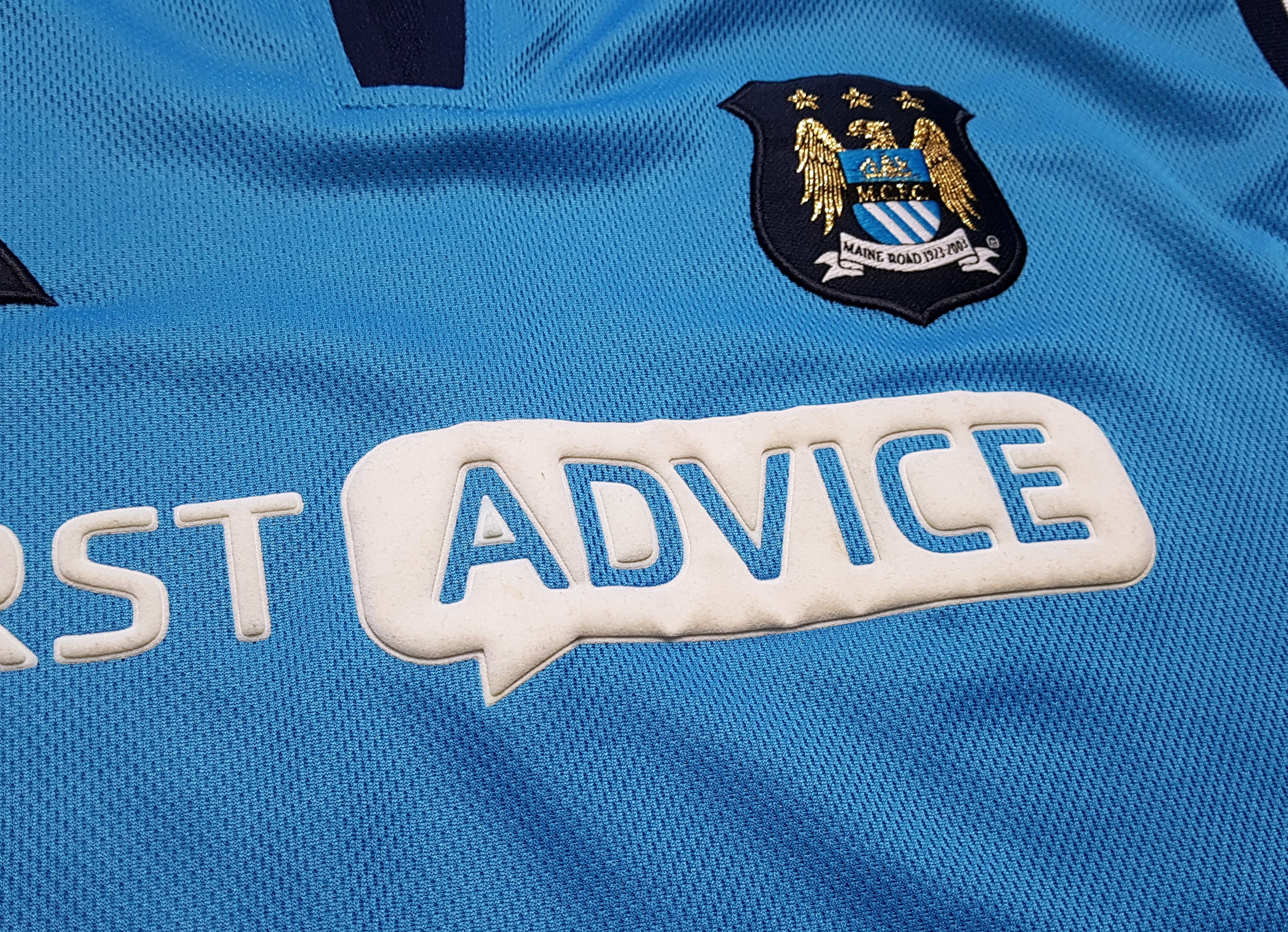 Manchester City 2002-2003 Home Vintage Soccer Jersey sz XL