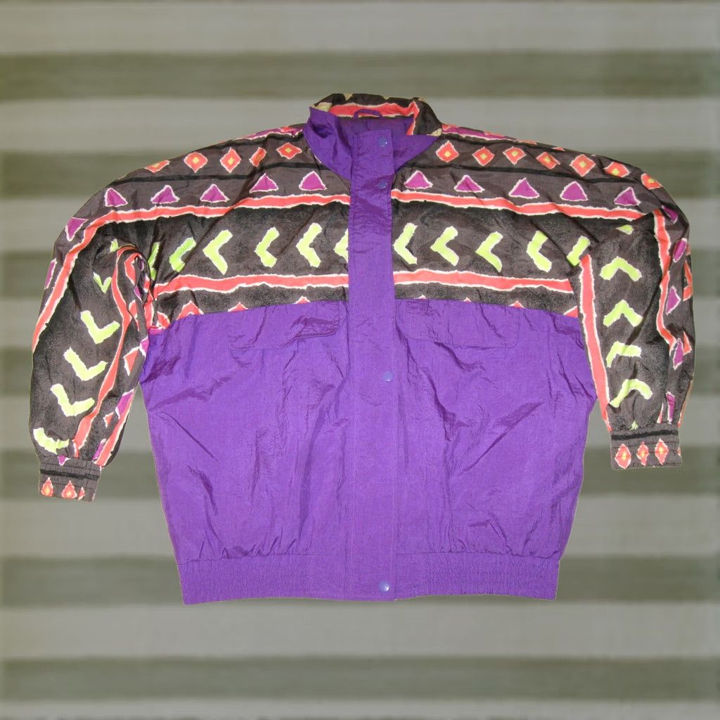 Pinko VINTAGE Duckster Windbreaker Jacket Women's XL Ladies Retro 90s Purple Pink Size XL / US 12-14 / IT 48-50 - 1 Thumbnail