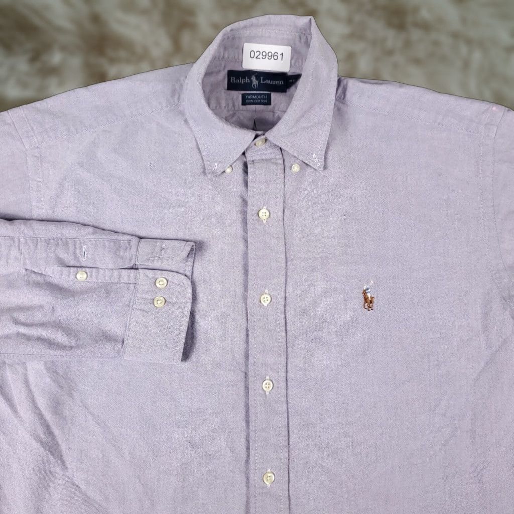 Ralph Lauren Ralph Lauren Dress Shirt Mens 16 Purple Long Sleeve Button-Down Solid American Modern Size 42R - 1 Thumbnail