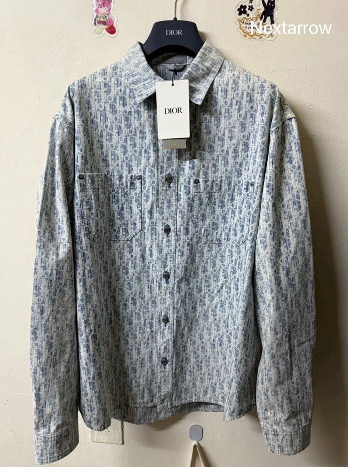 Dior Dior Oblique full print long sleeved shirt2412 Dior Dior Oblique full print long sleeved shirt2412
