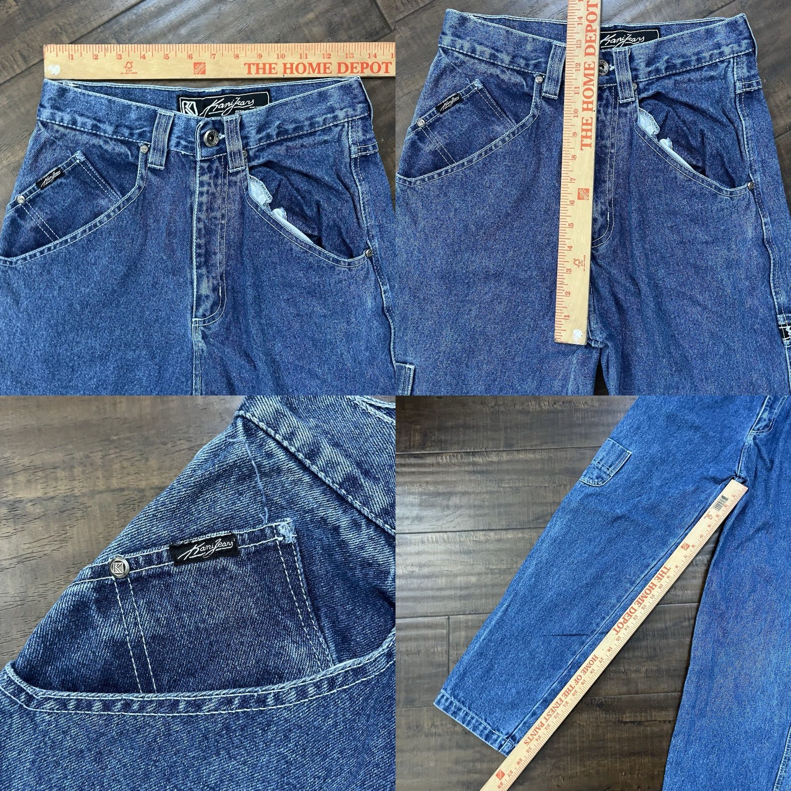 Karl Kani VINTAGE Karl Kani Jeans Baggy Wide Leg JNCO Style Denim Blue Womens 14 28W 26In Inseam Size 14 Size 28" / US 6 / IT 42 - 8 Thumbnail