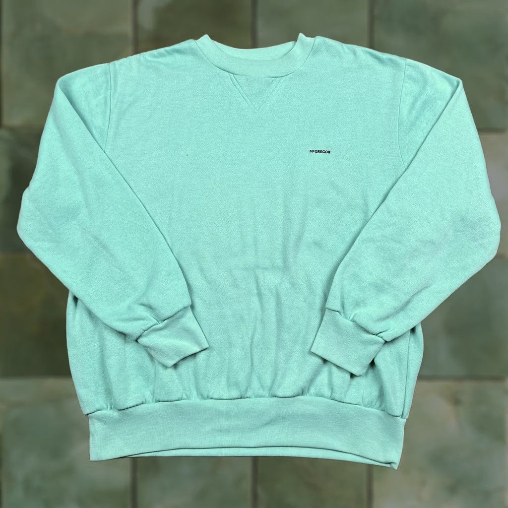 McGregor VINTAGE McGregor Sweatshirt Logo Graphic Gusset Crewneck Womens XL Teal 90s Activewear Classic" Size XL / US 12-14 / IT 48-50 - 1 Thumbnail