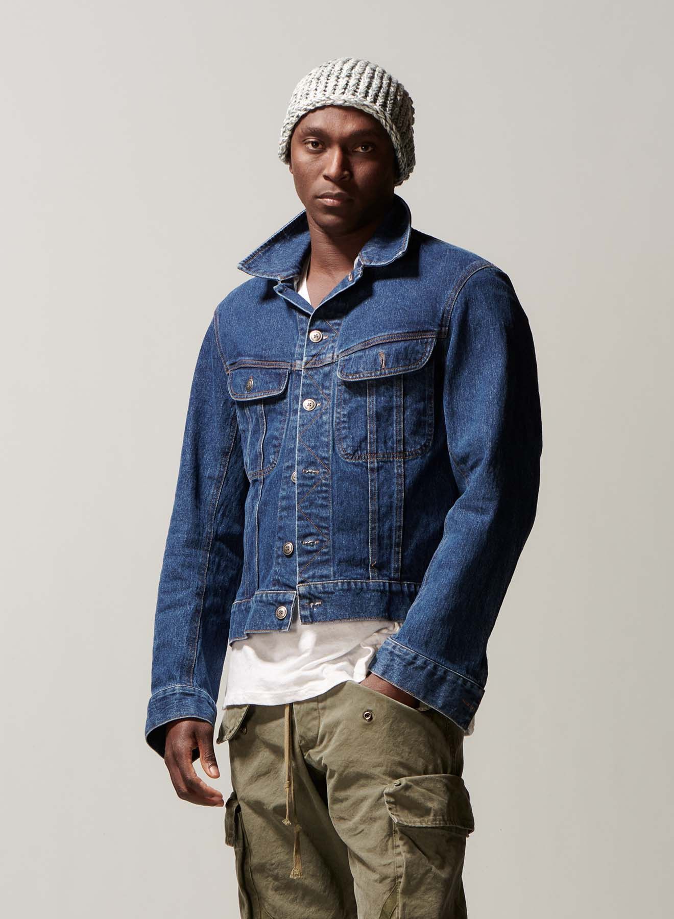 Greg Lauren Greg Lauren Stonewashed Denim Trucker Jacket Size US XL / EU 56 / 4 - 1 Thumbnail