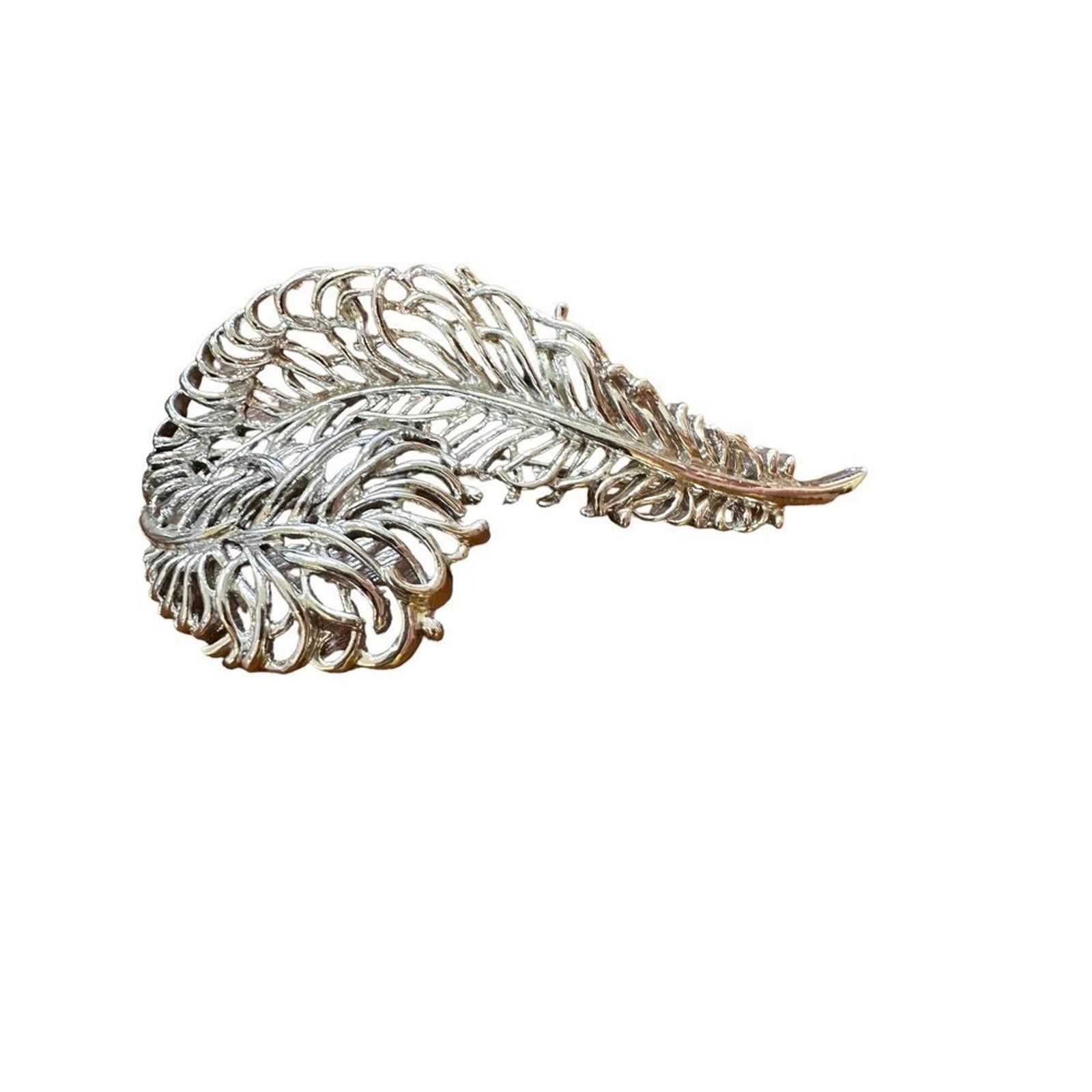 Vintage Silver Toned Feather Brooch Size ONE SIZE - 4 Thumbnail