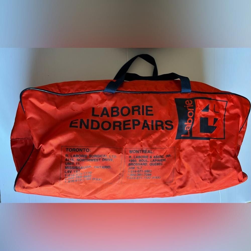 Designer intage Bright Orange Duffle Bag Size ONE SIZE - 2 Thumbnail