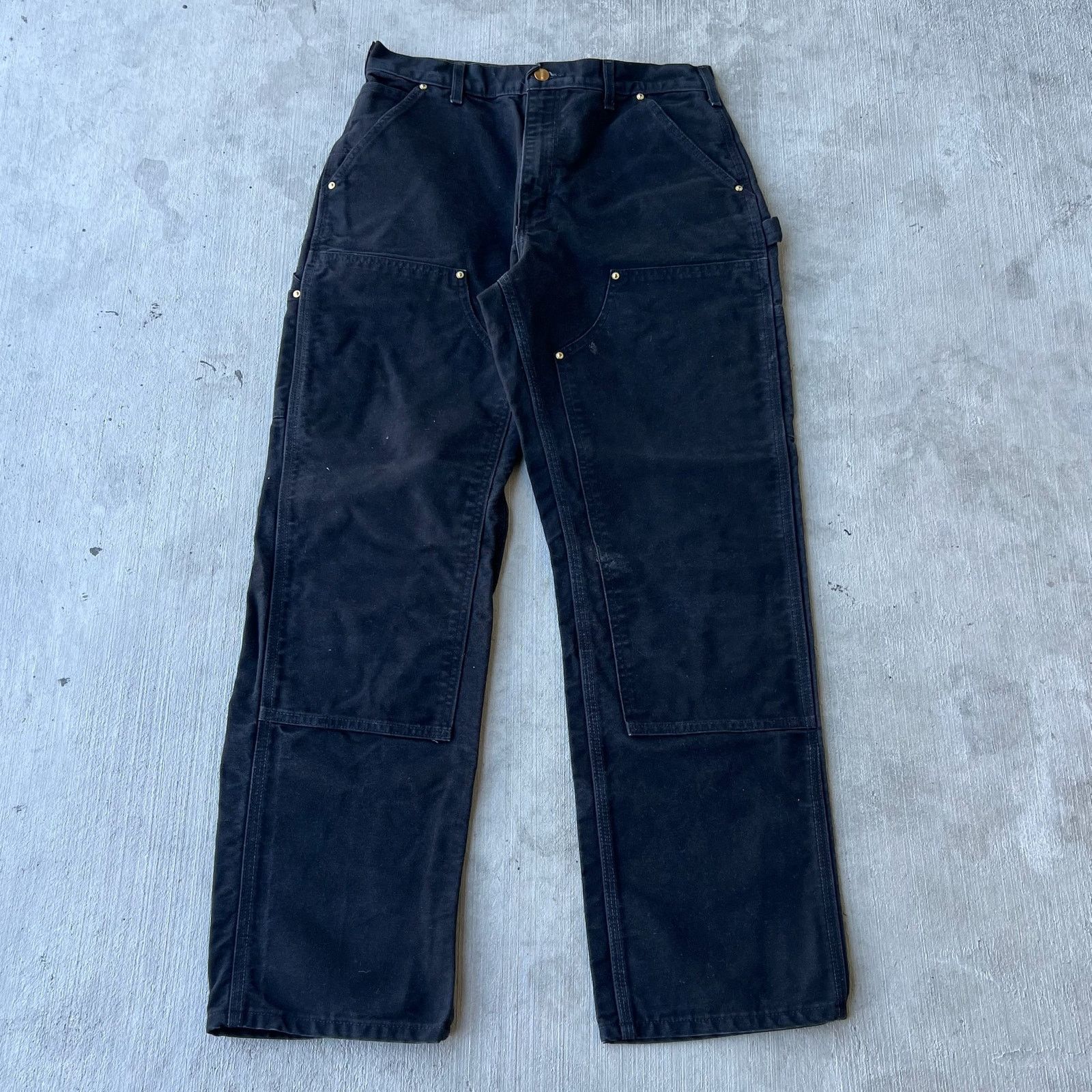 Carhartt × Vintage Carhartt black double knee work wear carpenter pants Size US 31 - 1 Thumbnail