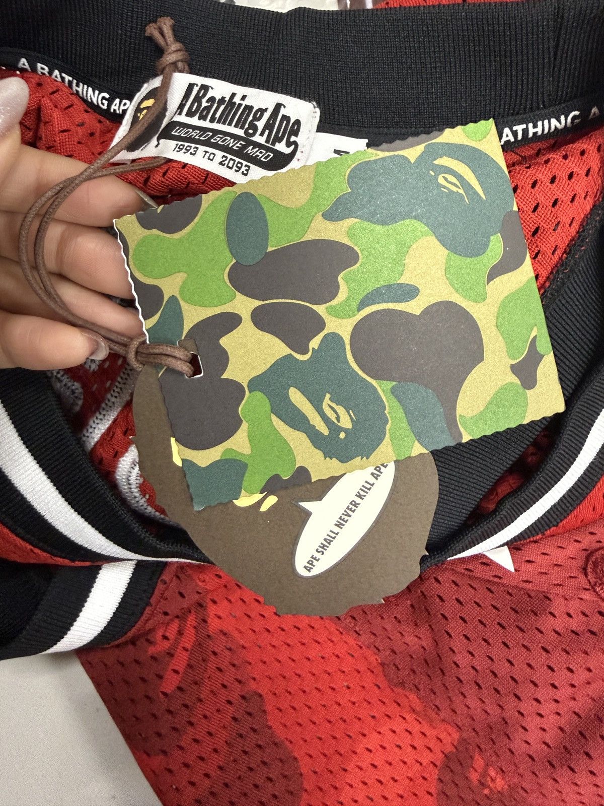 Bape BAPE Color Camo Bape Basketball Tank Top 'Red' NWT Size US M / EU 48-50 / 2 - 7 Thumbnail