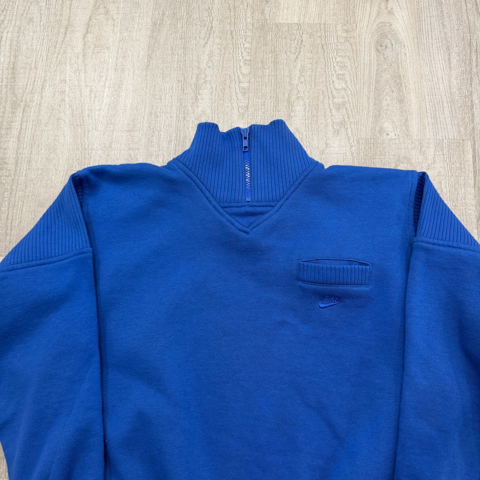 Nike Vintage Nike 1/4 Zip Sweatshirt Women's Medium Blue Pullover Size M / US 6-8 / IT 42-44 - 2 Thumbnail