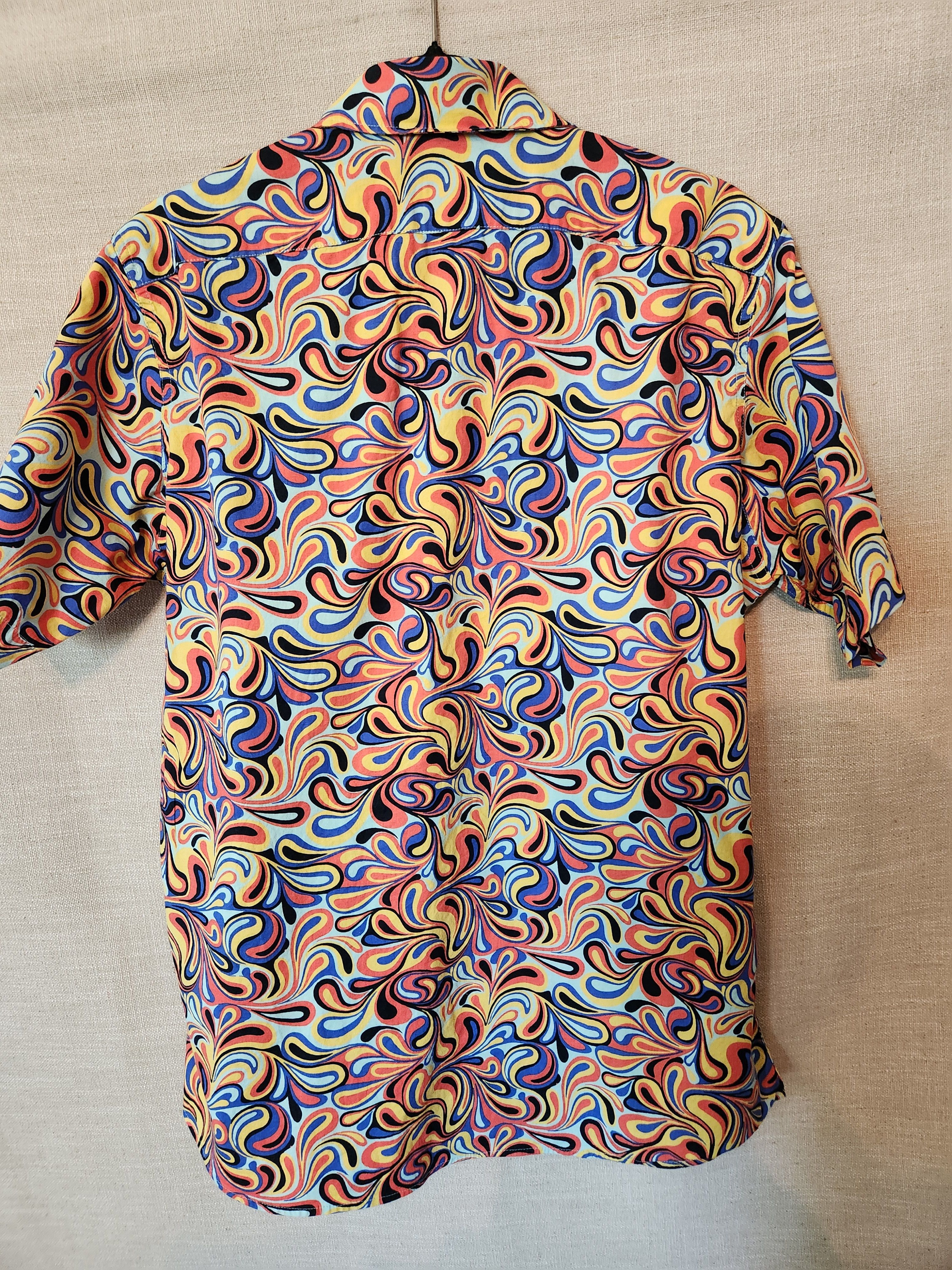 Daniel Cremieux NWOT Men's Paisley Button Front Short Sleeve Shirt Size US M / EU 48-50 / 2 - 2 Thumbnail