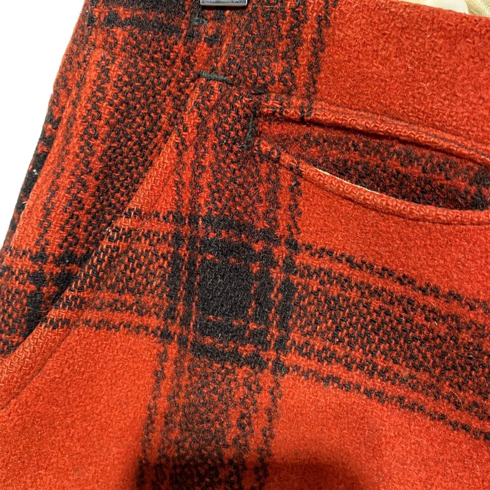 Sears VINTAGE Sears Roebuck J.C. Higgins Red Plaid Wool Hunting Pants Knickers 34 Wool Red 1930s Mens Size US 32 / EU 48 - 5 Thumbnail