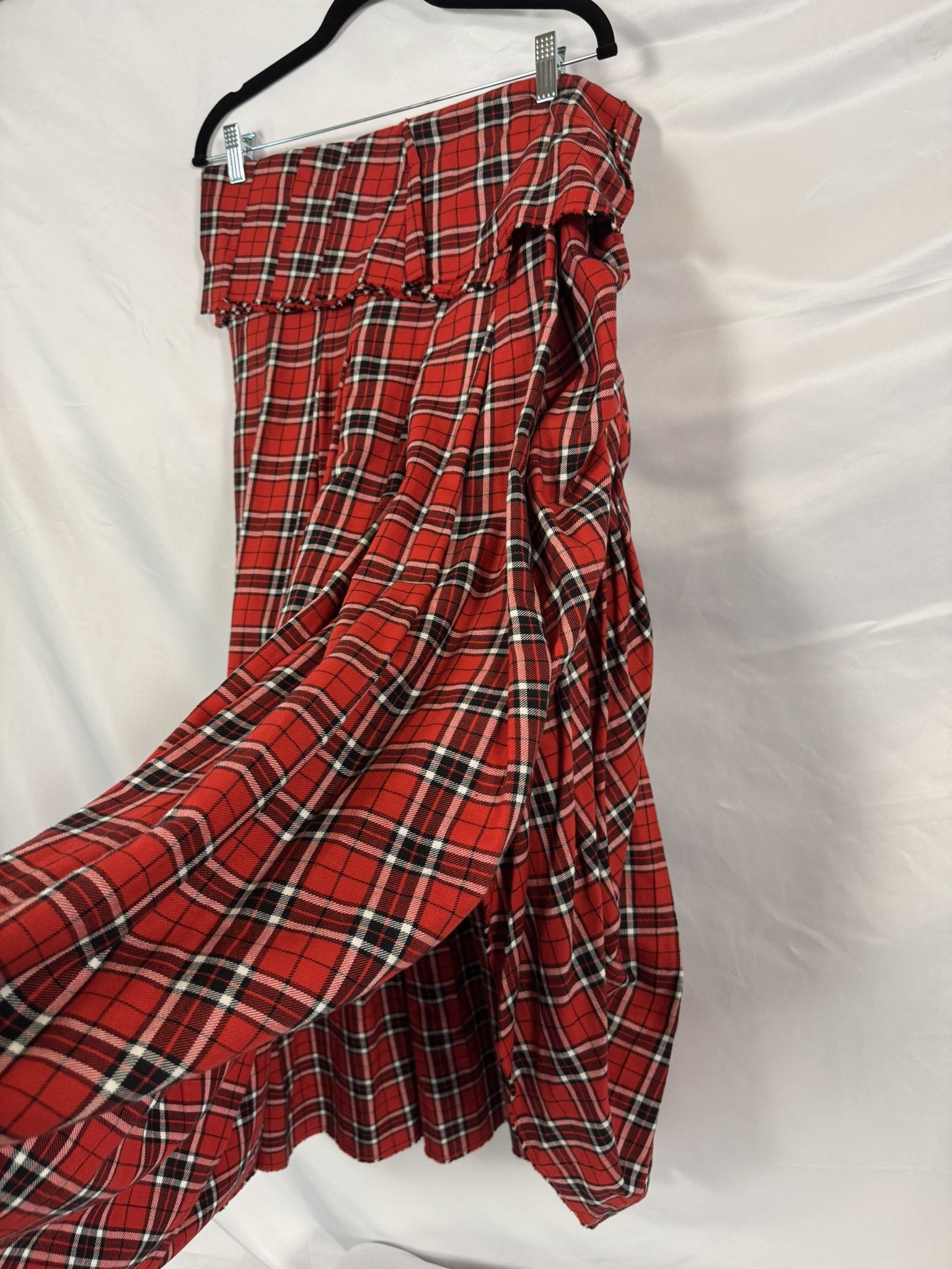Comme des Garcons Comme des Garçons AD2005 Red Royal Tartan Pleated Skirt Size M / US 6-8 / IT 42-44 - 2 Thumbnail