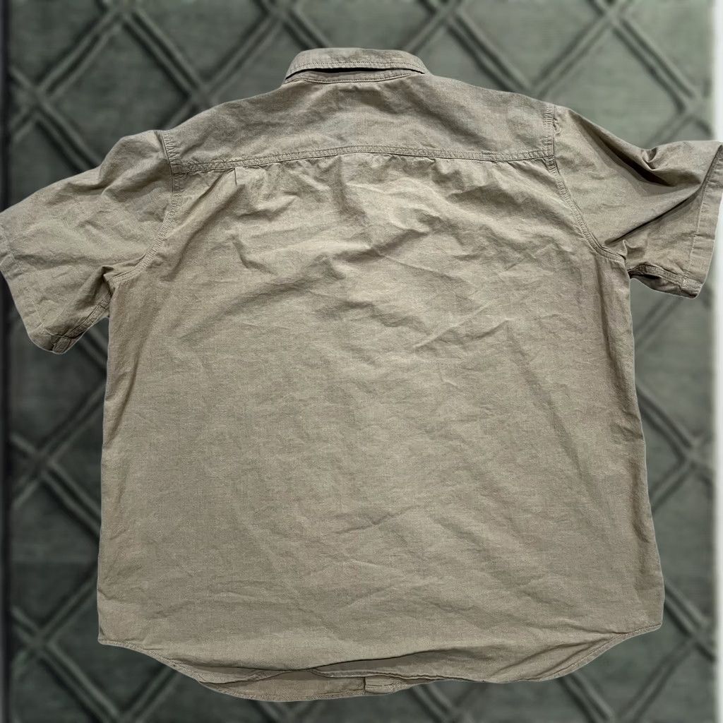 Carhartt Carhartt Shirt Button-Up Cotton Tan Short Sleeve XL Regular Fit Men Logo Workwear Beige Size US XL / EU 56 / 4 - 1 Thumbnail