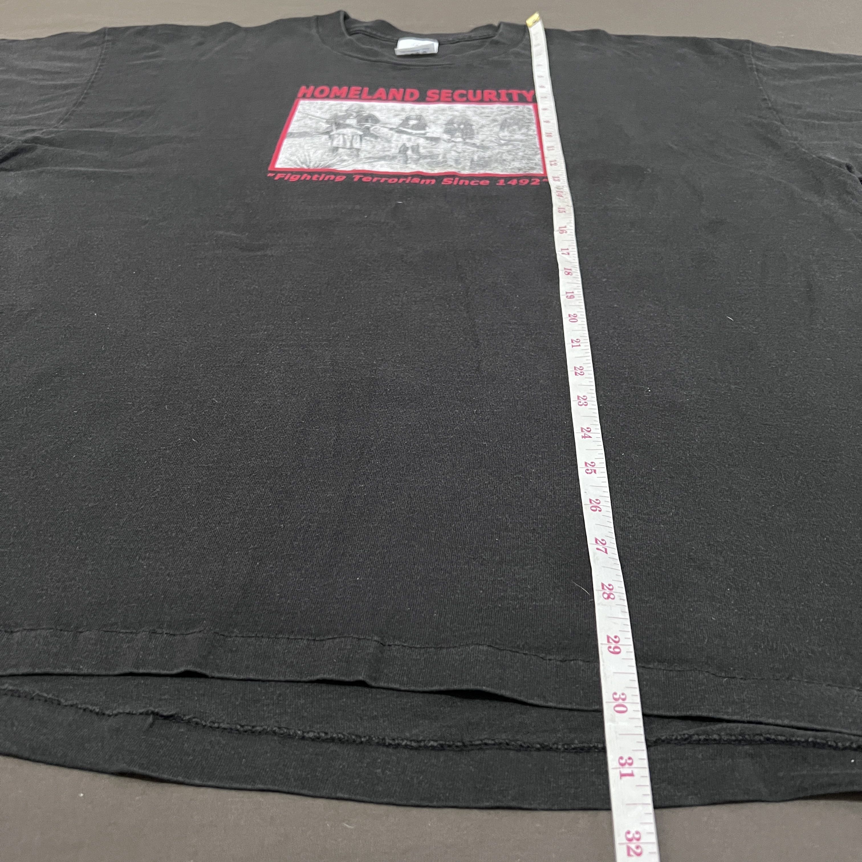 Vintage Vintage 90s Homeland Security Tee 2XL Faded Size US XXL / EU 58 / 5 - 6 Thumbnail