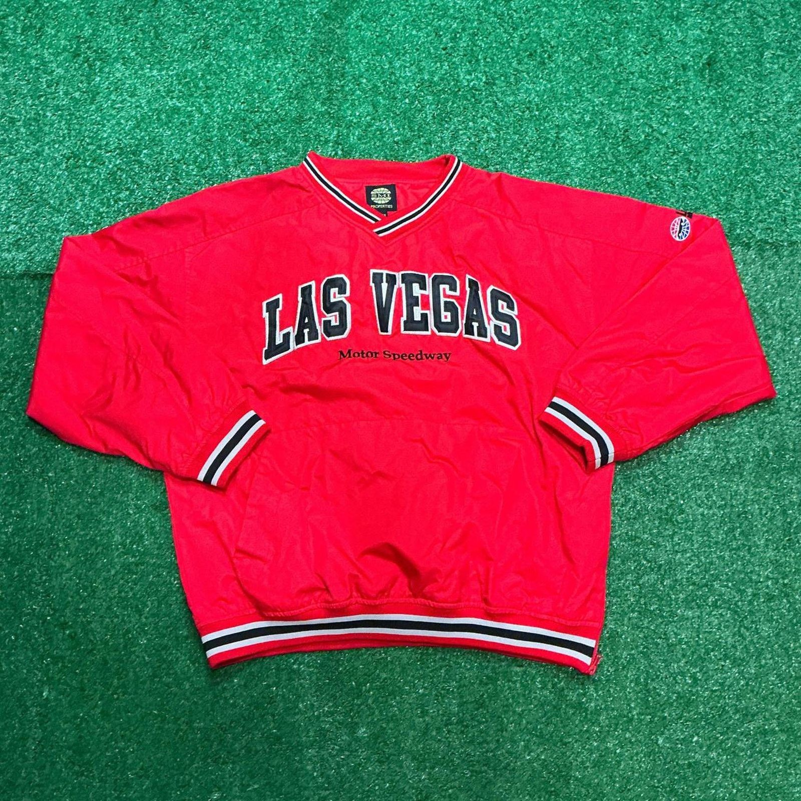 Vintage Vintage 90s Red Las Vegas Motor Speedway Racing Windbreaker Size US M / EU 48-50 / 2 - 1 Thumbnail