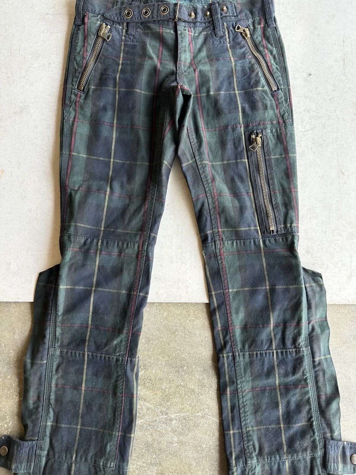 RRL Ralph Lauren RARE🔥🔥 Vintage RALPH LAUREN Check Tartan Bondage Punk Conmar Size US 30 / EU 46 - 3 Thumbnail